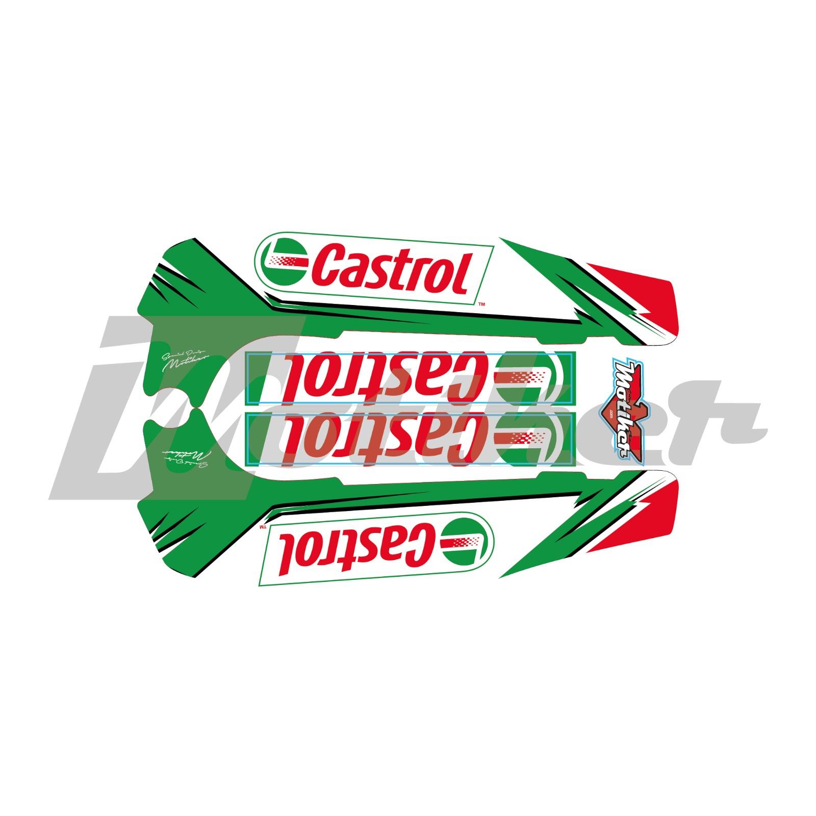 BAJAJ NS200 KASTROL YAĞ MARKASI  ORTA ŞASE ARKA MAŞA STICKER BASKILI