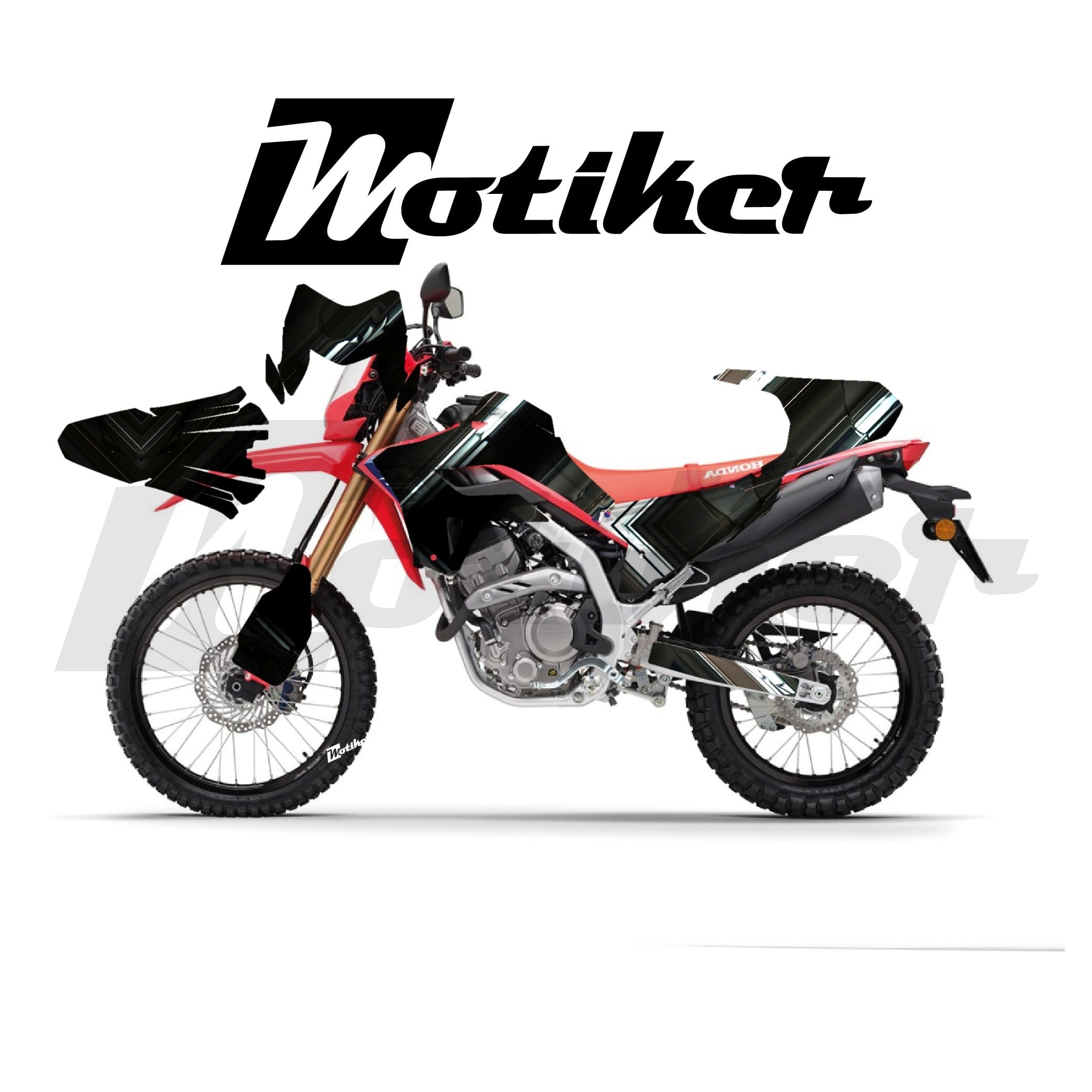 Honda CRF250L Parçalı Kaplama Sticker Etiket Modeli Metalik Ok Desen 10 (MTK9371)