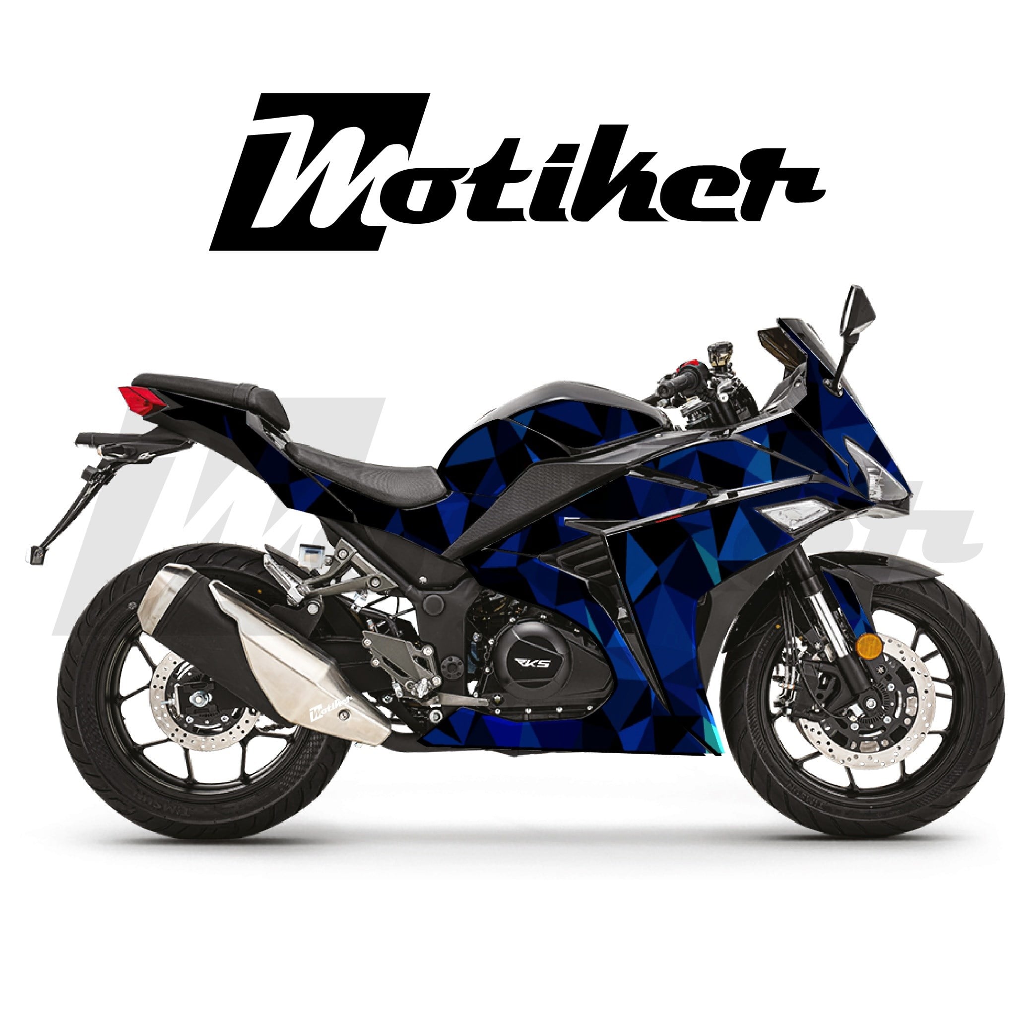 RKS R250 Parçalı Kaplama Sticker Etiket Modeli Poligon Desen 5 (MTK9366)