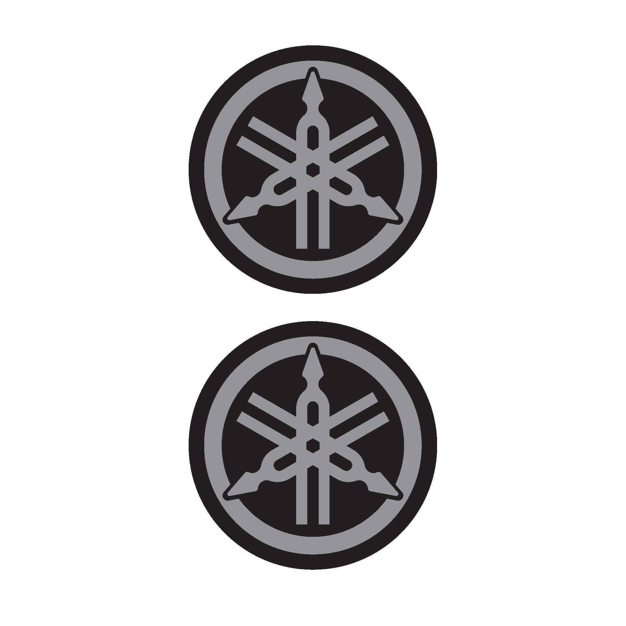 Yamaha Açık Gri Koruma Takozu Damla Sticker Modeli