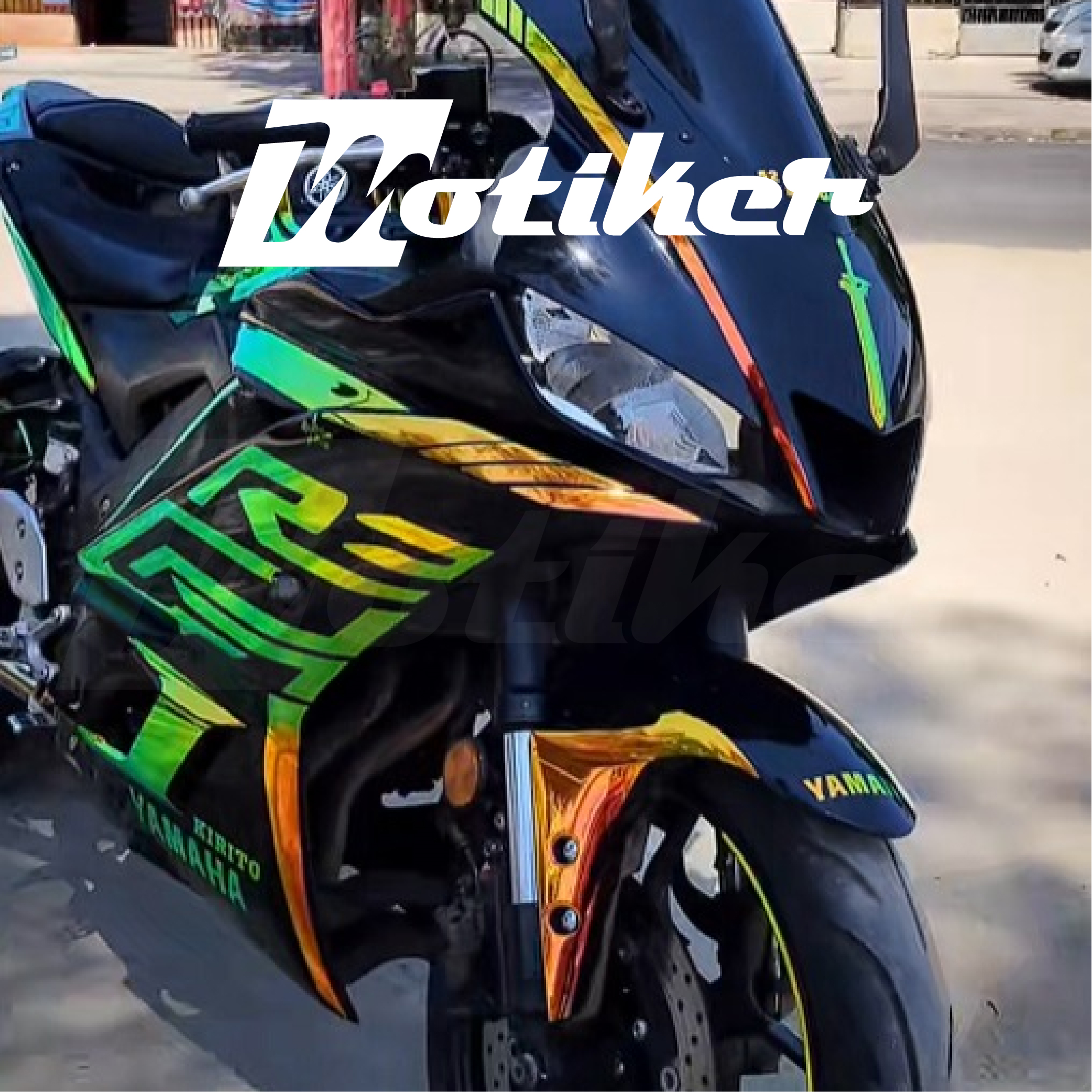 Yamaha YZF R3-R25 Krom Hologram Detay Tasarımı Sticker Etiket Modeli