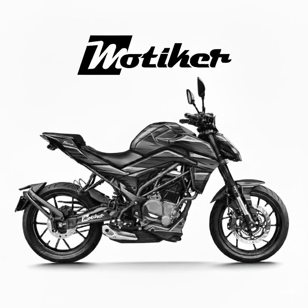 CFMOTO 250NK Airbrush Gri Siyah Carton Tasarım Sticker Etiket Modeli