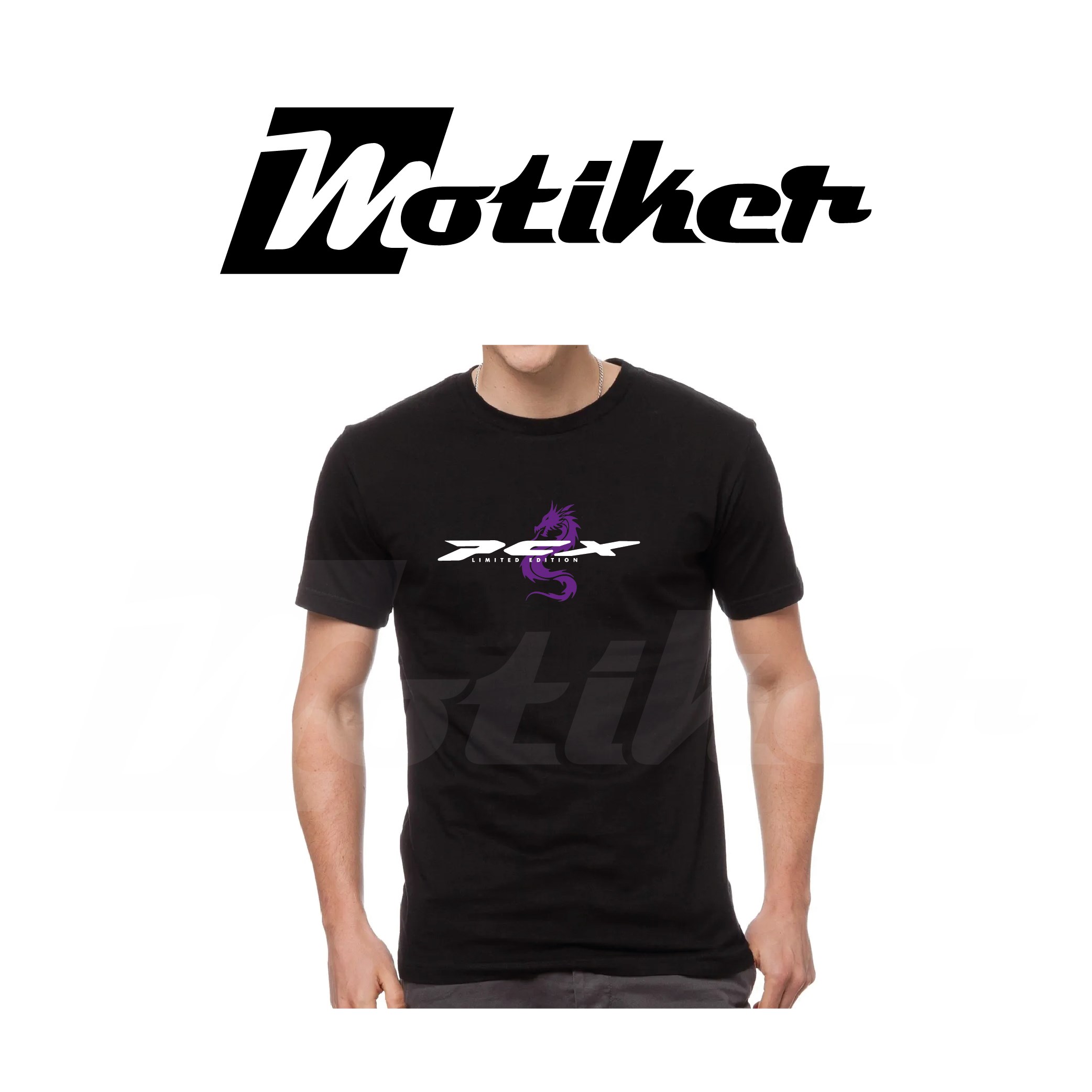 Honda PCX Dragon Desen Tasarımlı Motosiklet T-Shirt Modeli
