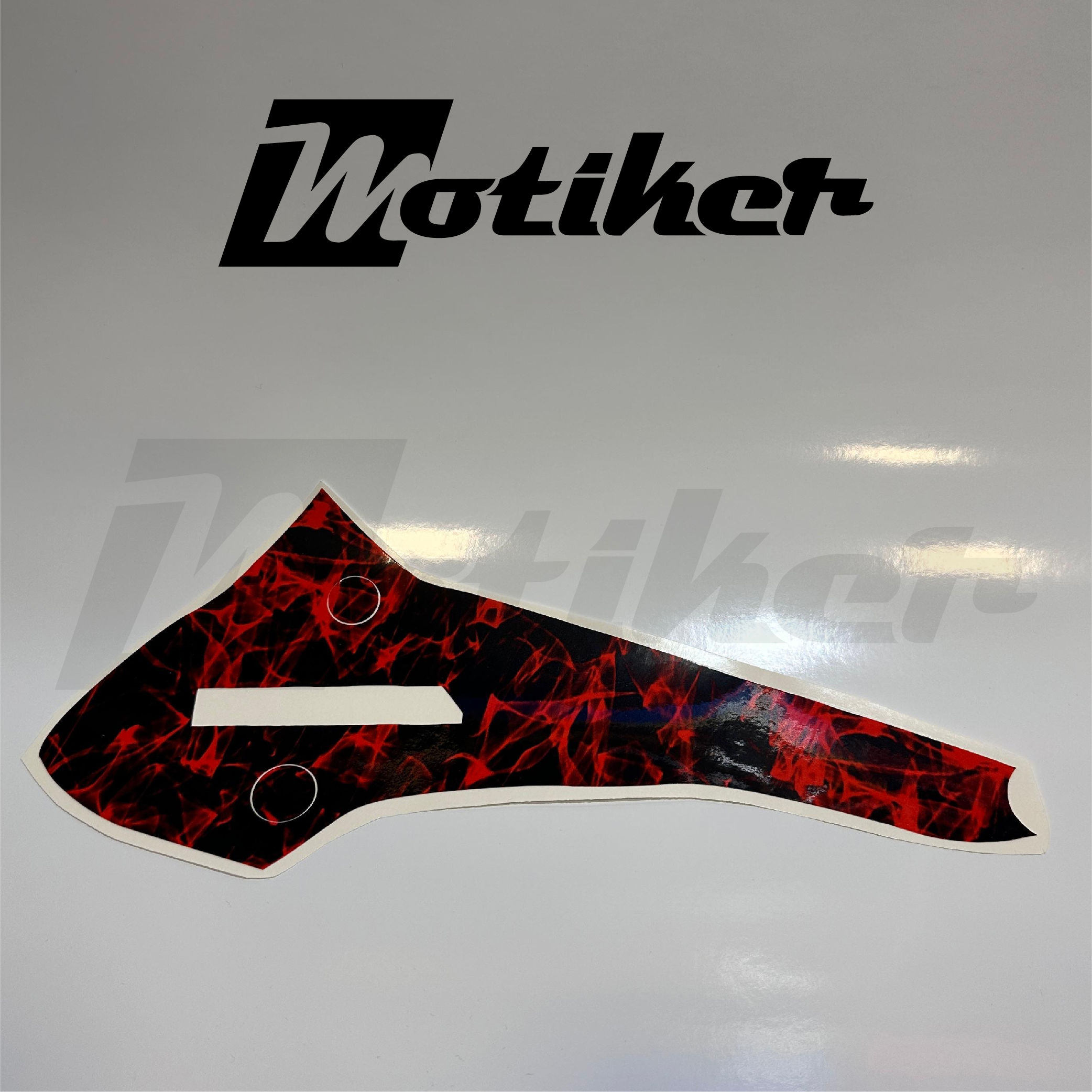 Honda PCX Radyatör Kapağı Kırmızı Duman Tasarımı Sticker Etiket Modeli