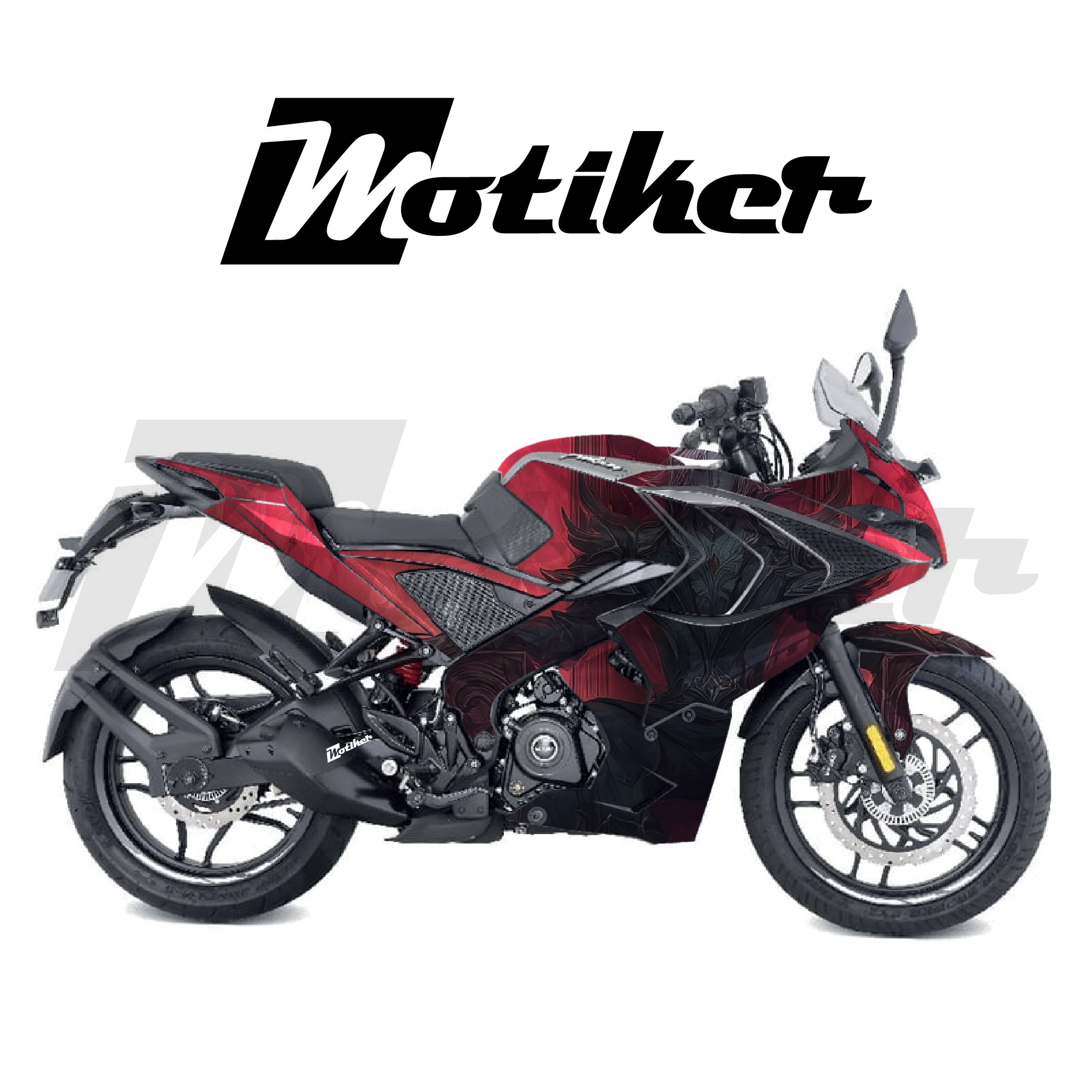 Bajaj RS200 Parçalı Kaplama Sticker Etiket Modeli Karanlık Taht Desen 6 (MTK9367)
