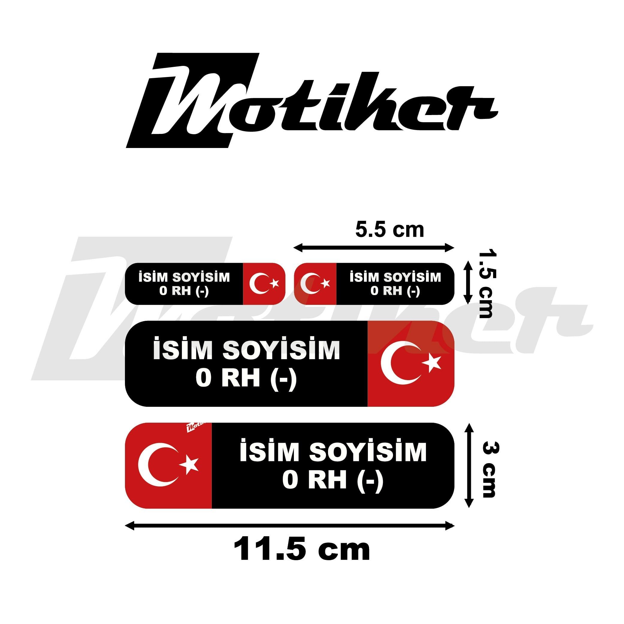 Kan Gurubu Mini Sticker Tasarımı Etiket Modeli