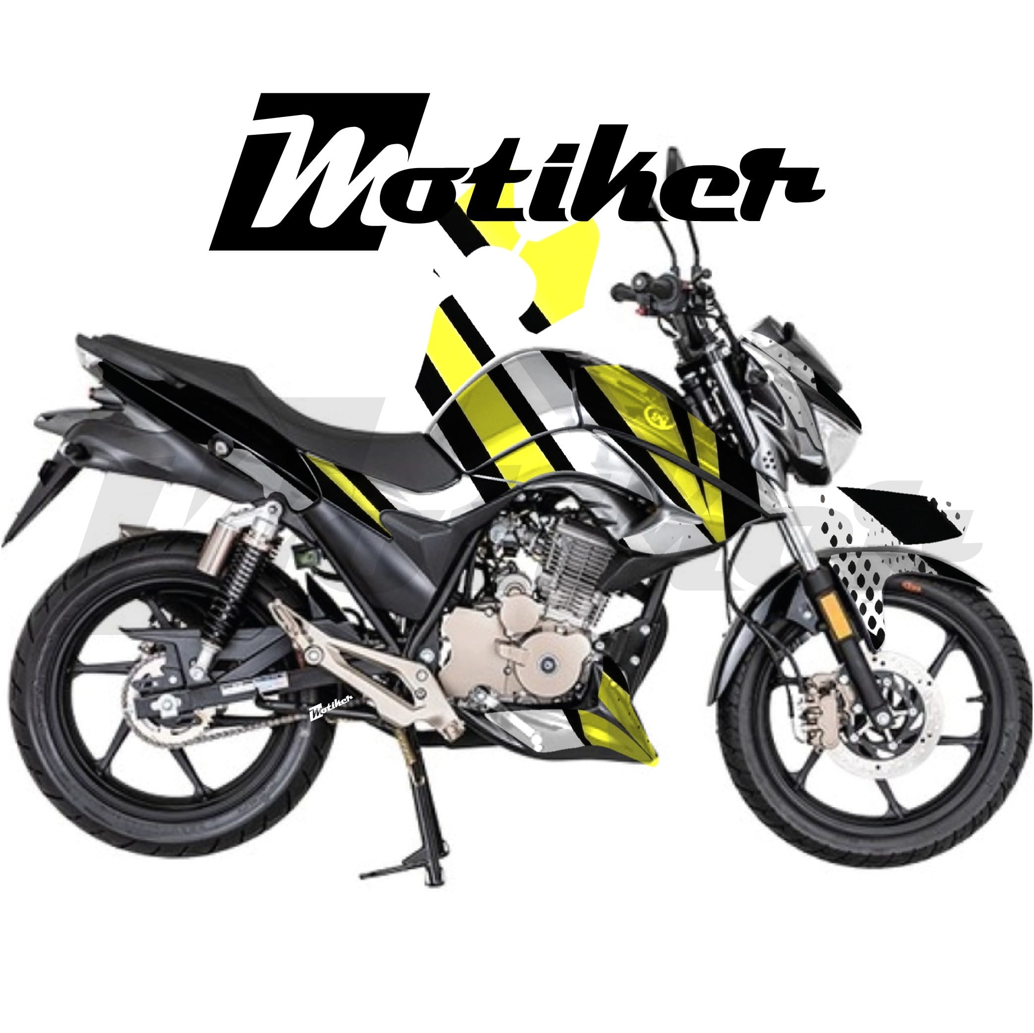 Mondial Drift L Parçalı Kaplama Sticker Etiket Modeli Spor Çizgiler Desen 4 (MTK9365)
