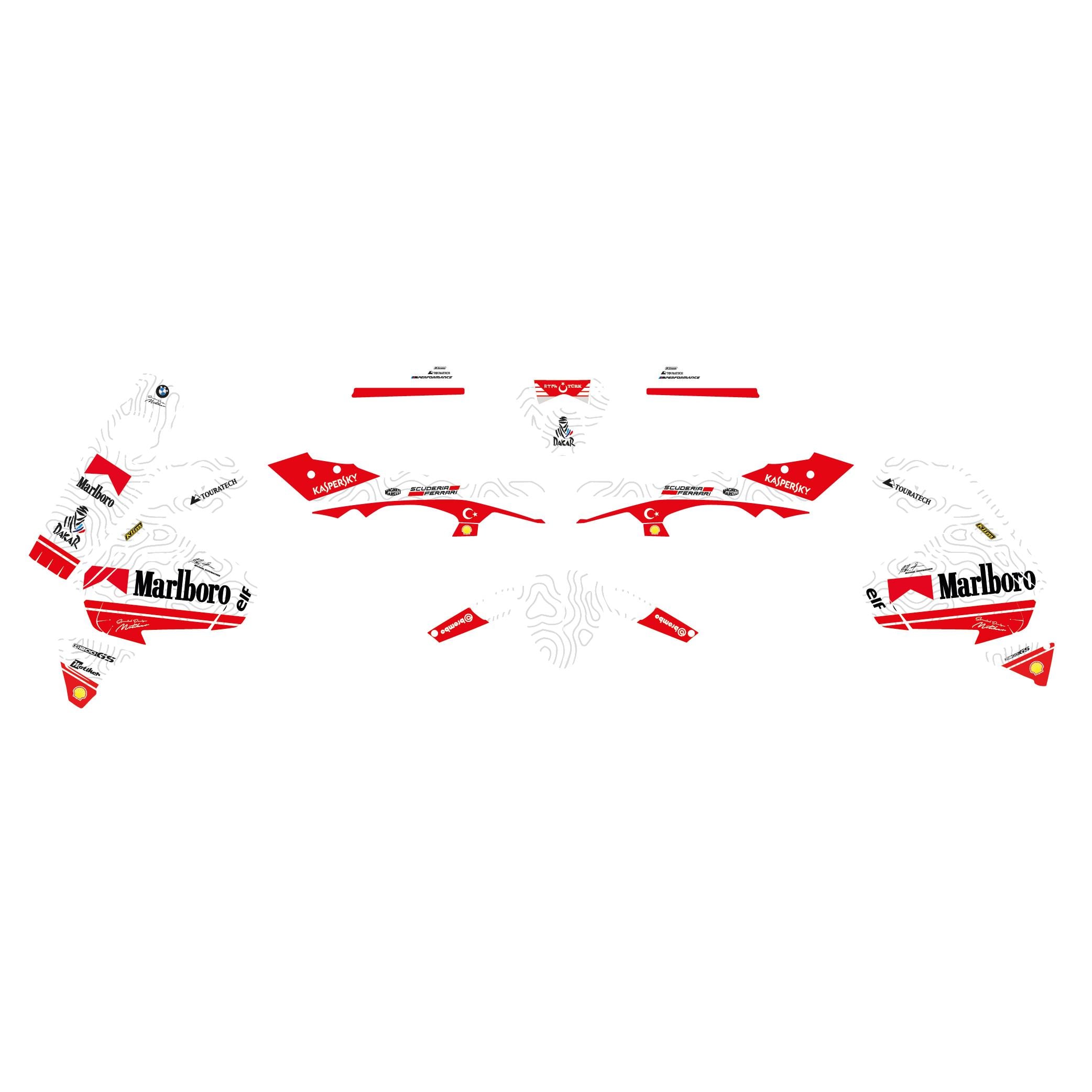 BMW R1250 Marlboro Kaplama Sticker Etiket Modeli