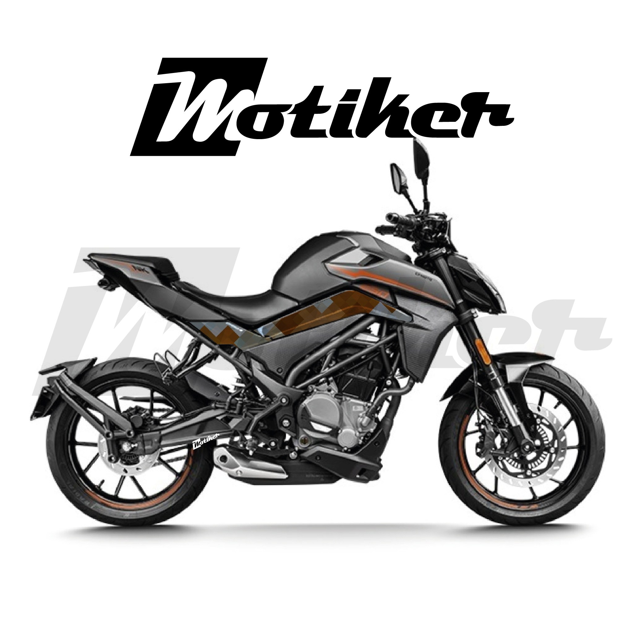 CF MOTO 250 NK Orta Şase Motosiklet Baskılı Folyo Sticker Etiket Modeli 2026-1
