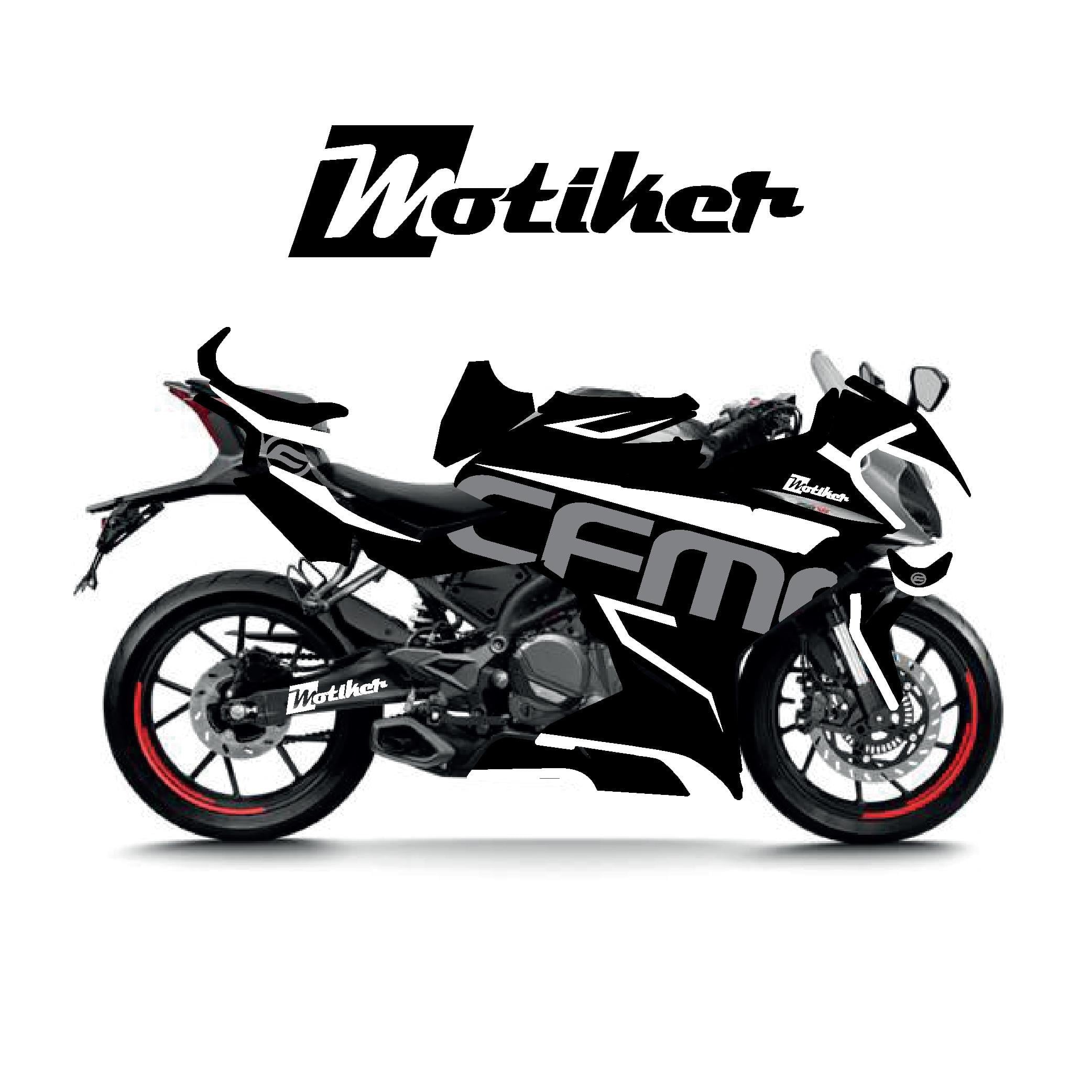 CFMOTO 250SR Desenli Parçalı Kaplama Sticker Etiket Modeli 