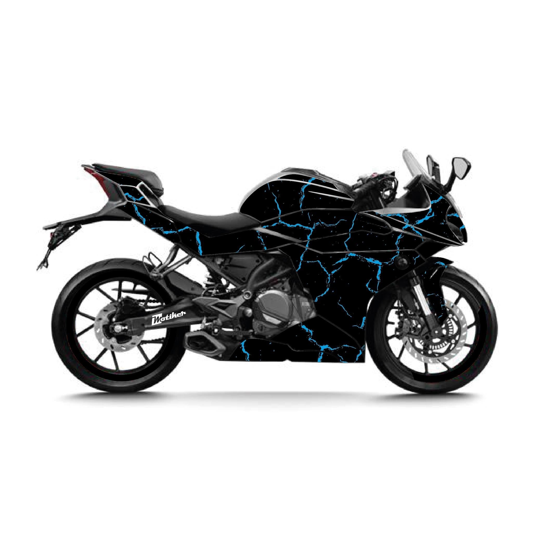 CFMOTO 250SR Sticker 2020-2024 Şimşek Desen Kaplama Sticker Etiket Modeli