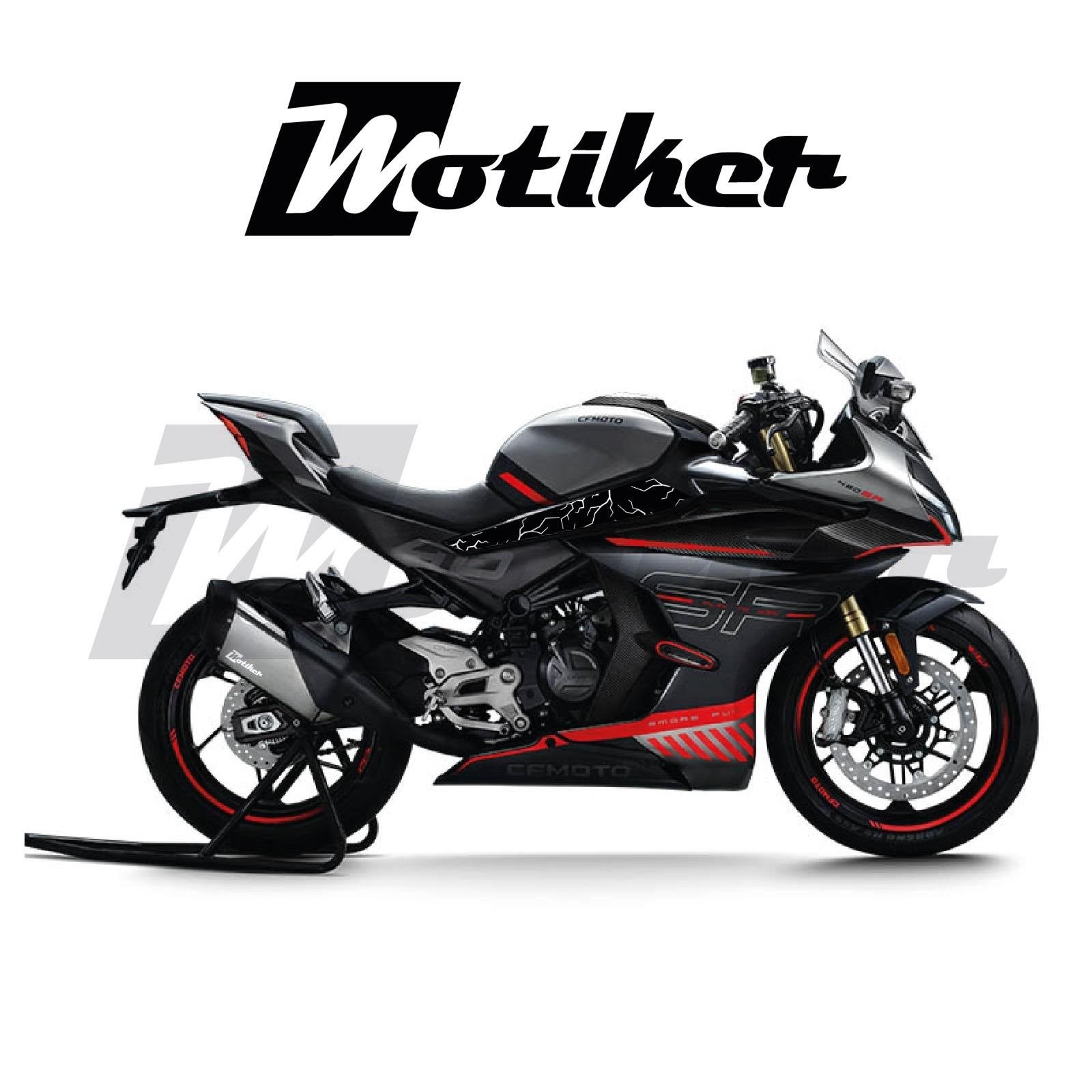 CFMOTO 450SR Orta Grenaj Şimşek Tasarım Sticker Etiket Modeli 