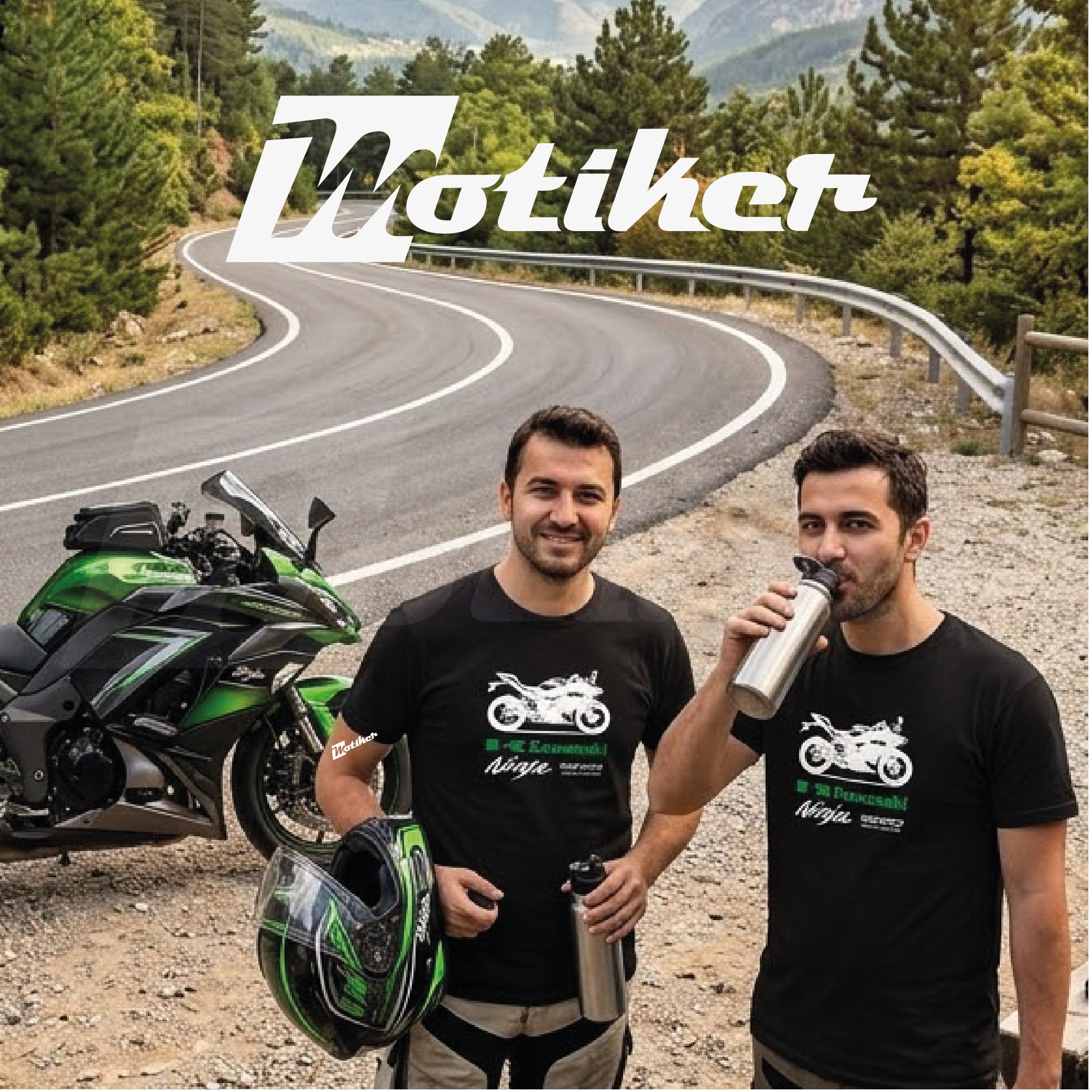 Kawasaki Ninja 500 Special Edition Silüet Tasarım Motorcu Tişörtü 