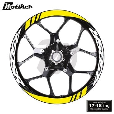 CFMOTO 450SR Geniş Jant Sticker Modeli 16'lı Kırmızı Beyaz