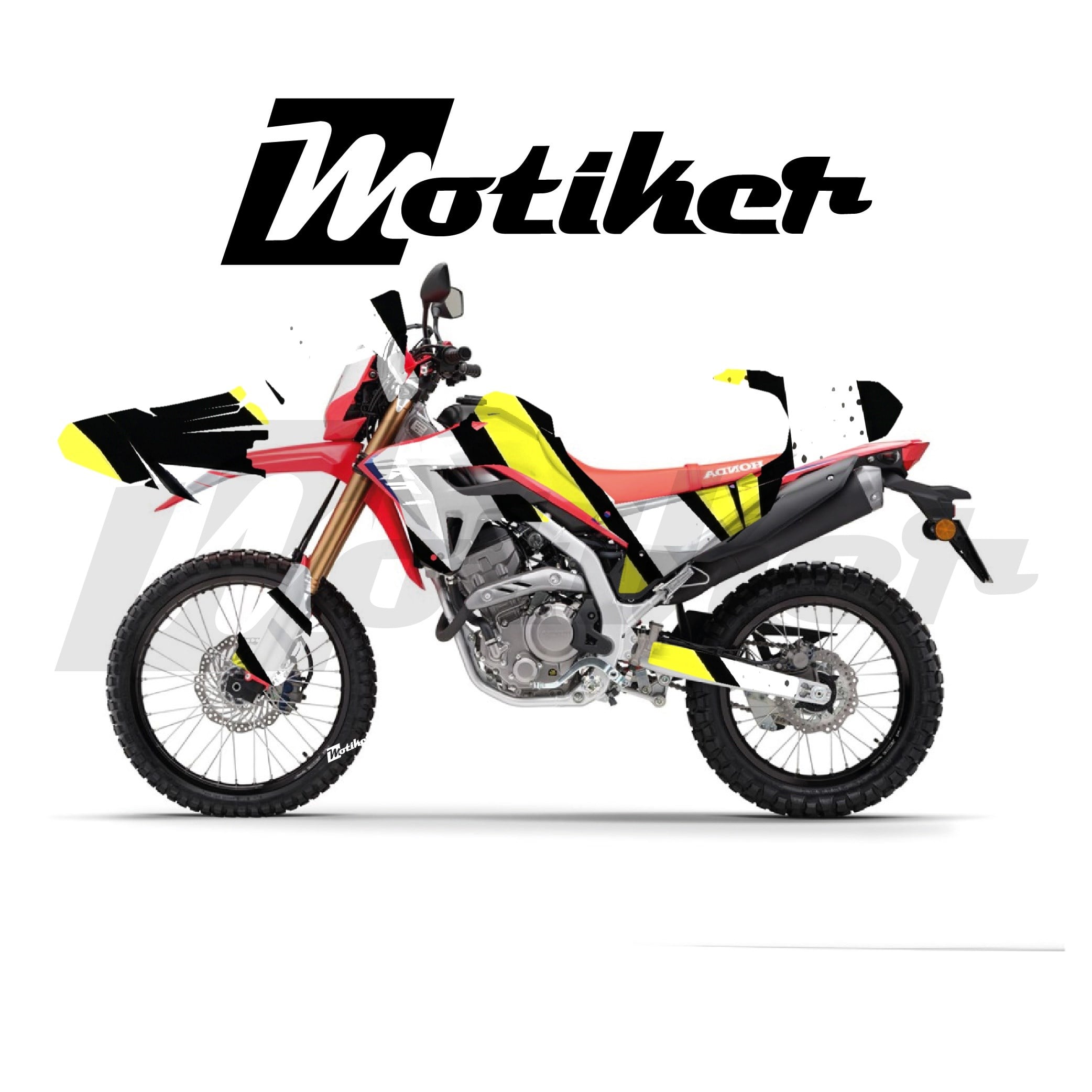 Honda CRF250L Parçalı Kaplama Sticker Etiket Modeli Spor Çizgiler Desen 4 (MTK9365)
