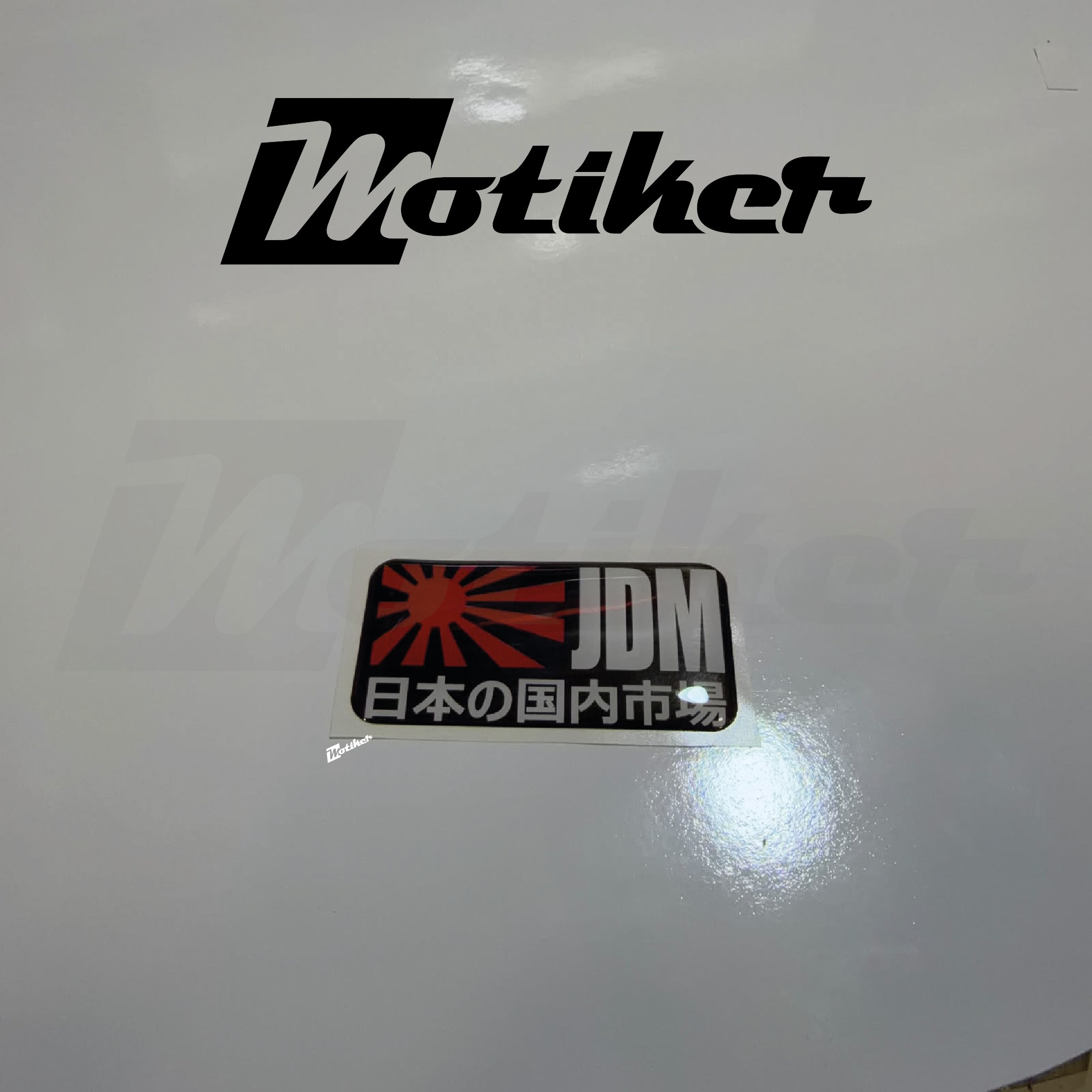 JDM 7x3.5CM Damla Logo Sticker Etiket Modeli