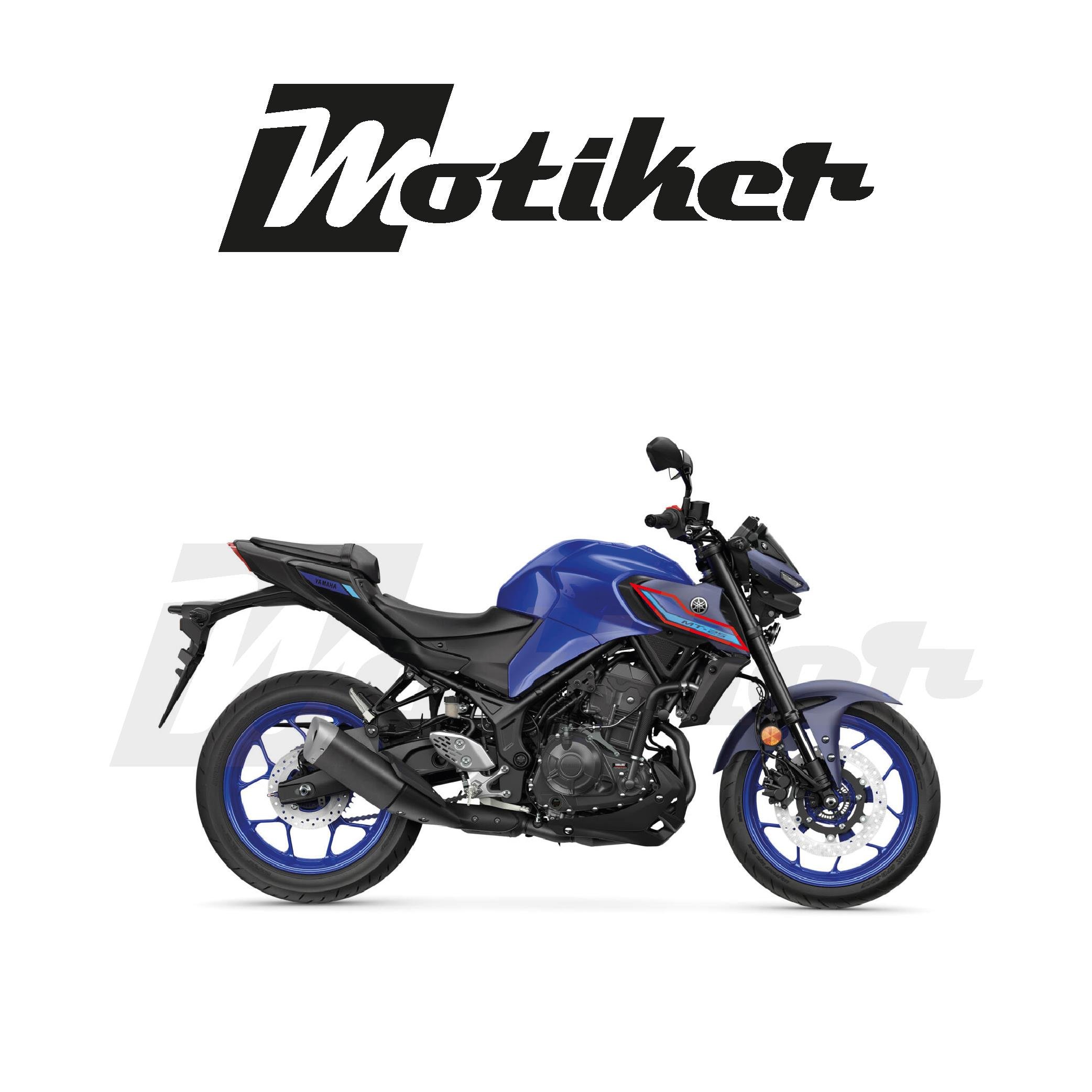 Yamaha MT-25 2025 Mavi Yan Grenaj Sticker Sağ Sol Çift