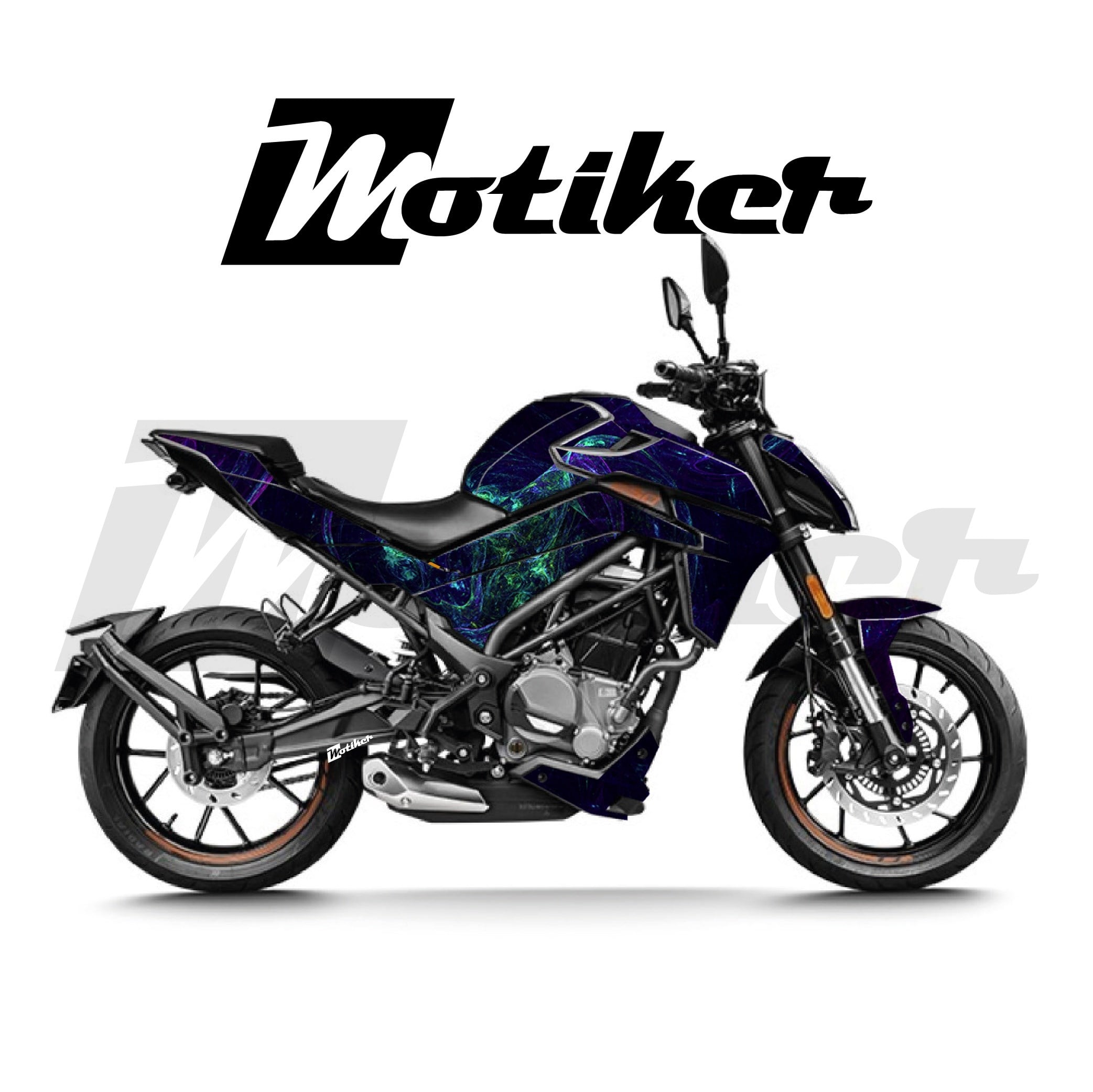 CFMOTO 250NK Parçalı Kaplama Sticker Etiket Modeli Kozmik Duman Desen 23 (MTK9384)