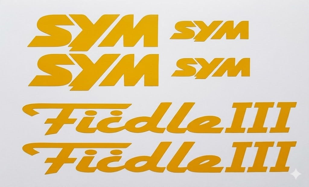 SYM Fiddle Yazı Tasarımı Sticker Etiket Modeli 