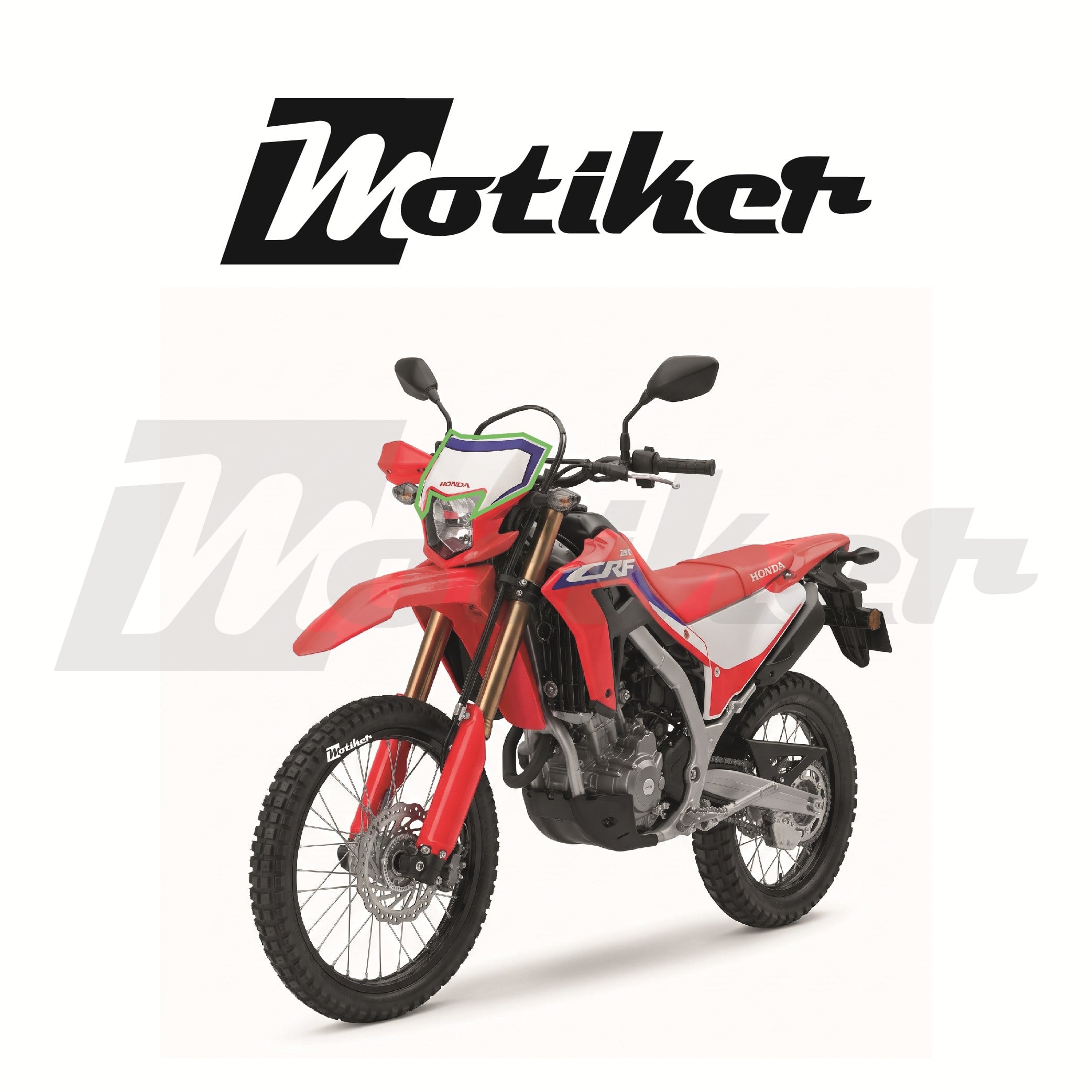 Honda CRF250L 2021 - 2026 Ön Çamurluk Üstü Orjinal Tasarım Sticker Modeli