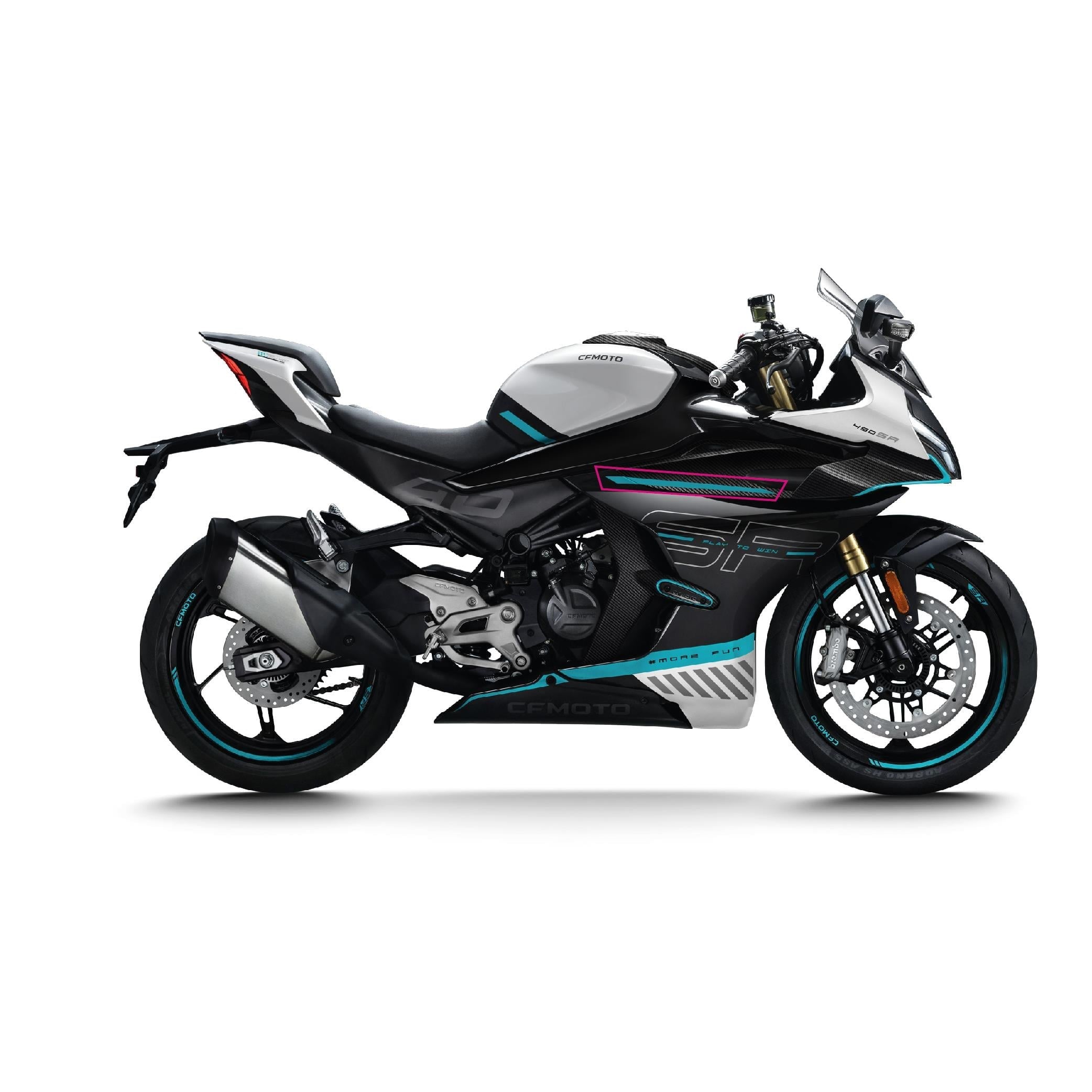 CFMOTO 450SR Orijinal Sticker Tasarım Etiket Modeli Grenaj Üstü Şerit Sol