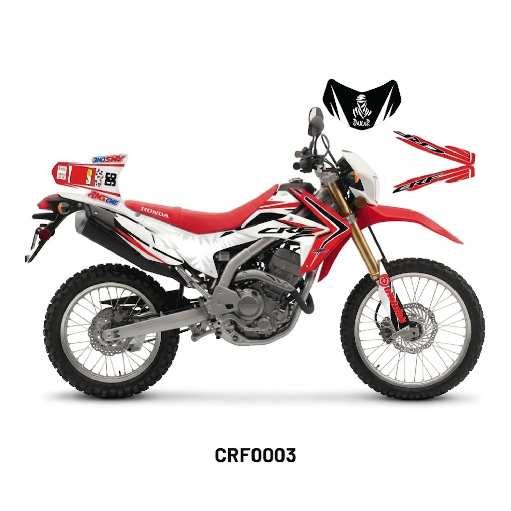 Honda CRF250 L ''Divided Line'' Tasarım Motosiklet Sticker Etiket Kaplama Modeli