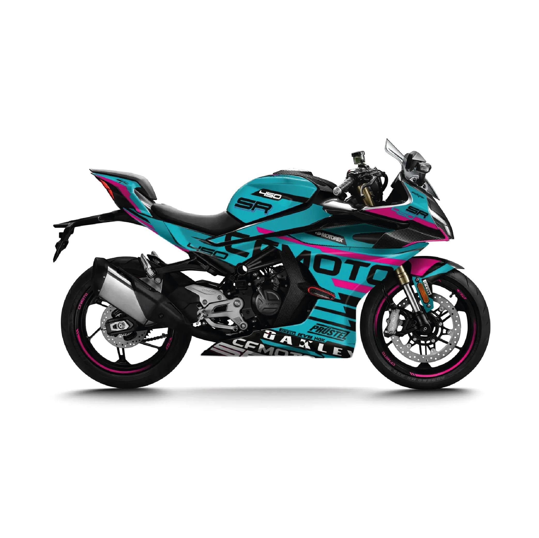 CFMOTO 450SR Oakley Tasarım Motosiklet Kaplama Sticker Etiket Modeli