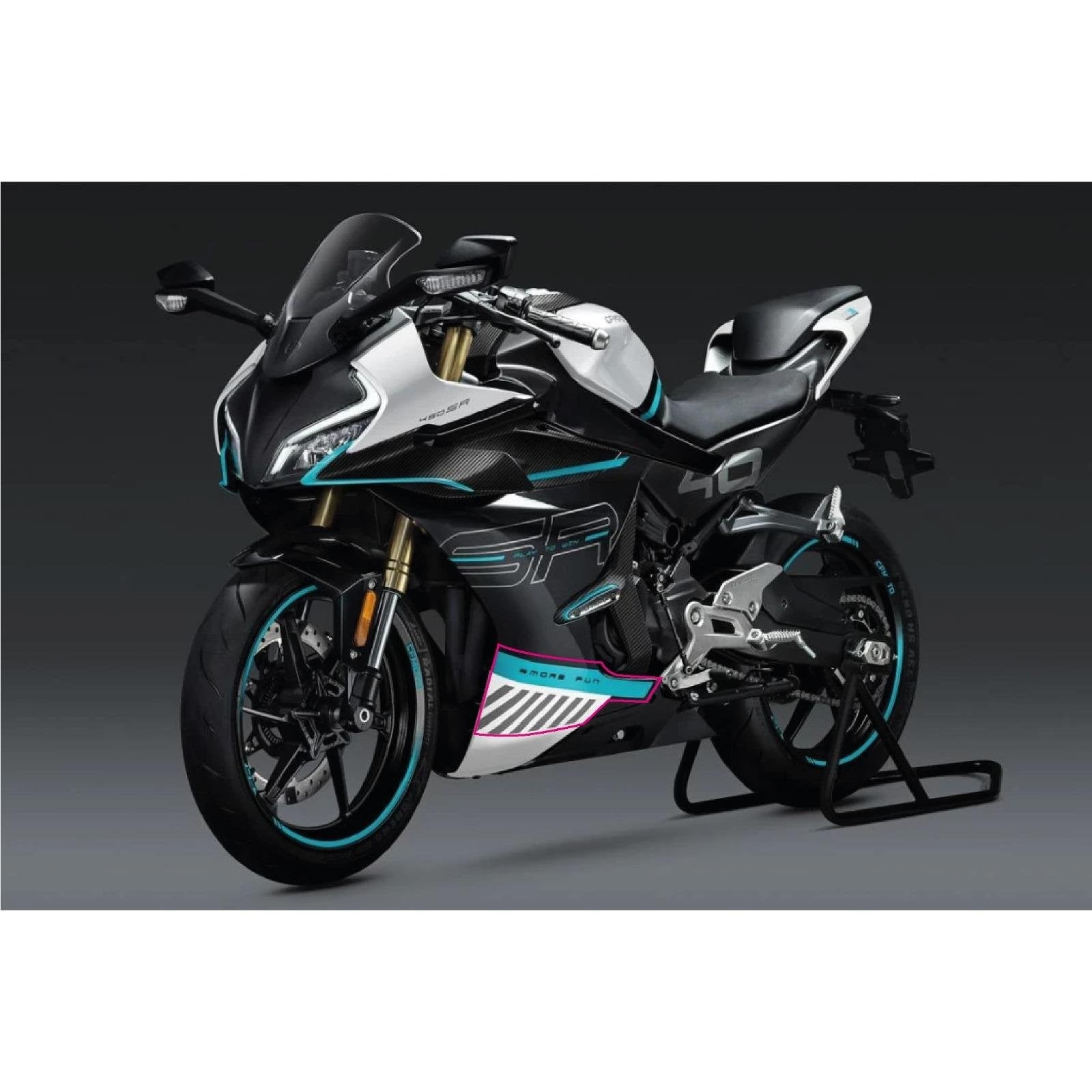 CFMOTO 450SR SOL ALT SAKAL KIRMIZI ORJINAL STICKER TASARIM ETIKET MODELİ