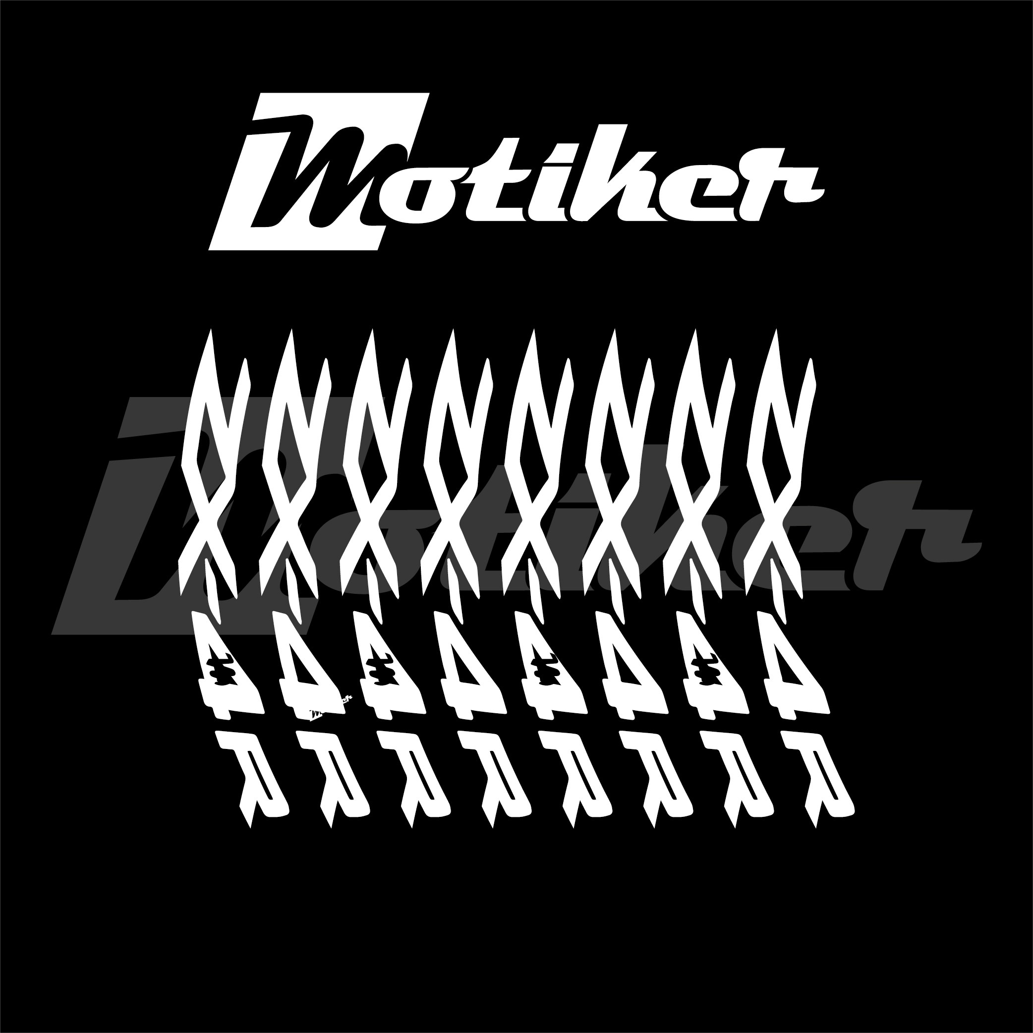 Kawasaki ZX4R Jant İç Yazı Sticker Etiket Modeli 8 adet