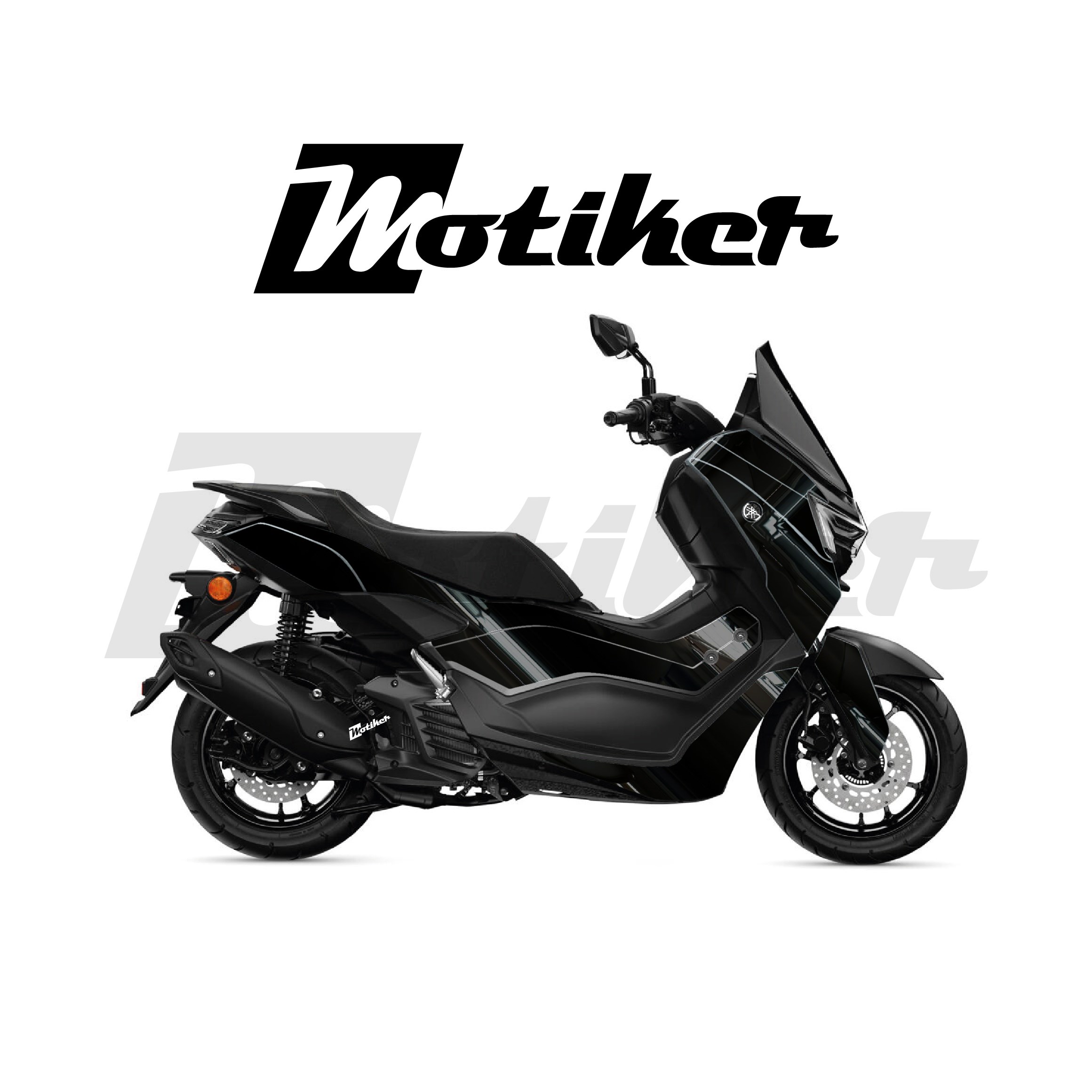 Yamaha NMAX 2025 Parçalı Kaplama Sticker Etiket Modeli Metalik Ok Desen 10 (MTK9371)
