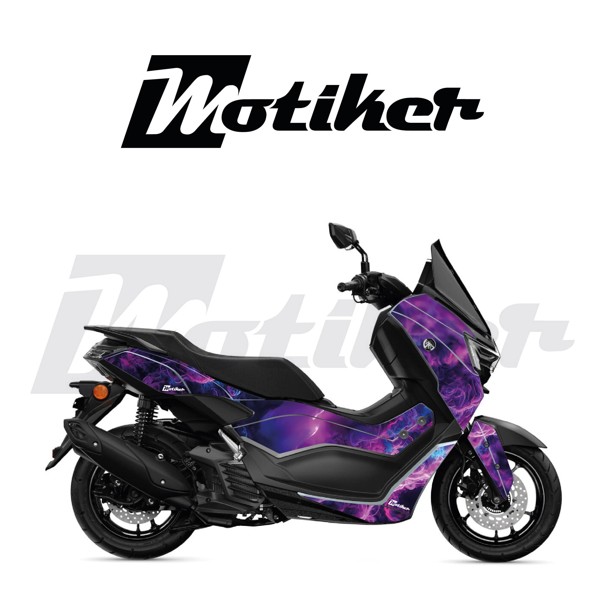 YAMAHA N-MAX Galaksi Tasarım Parçalı Kaplama Sticker Etiket Modeli