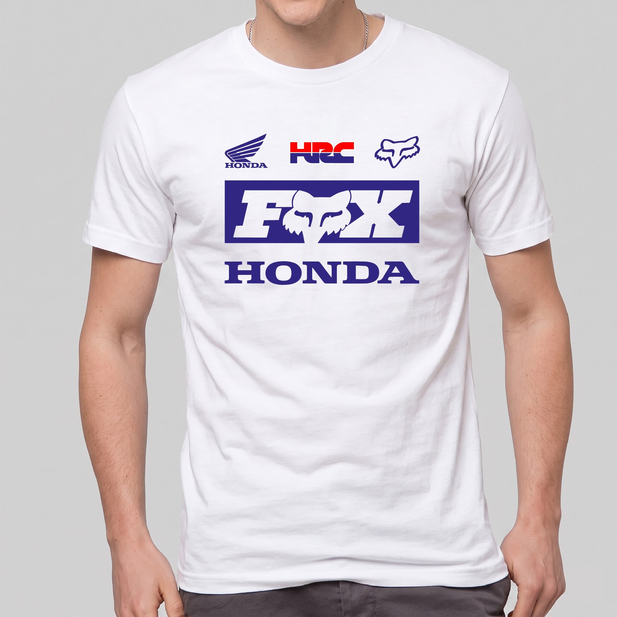 Honda Racing X Fox Beyaz Tshirt Tasarımı Modeli