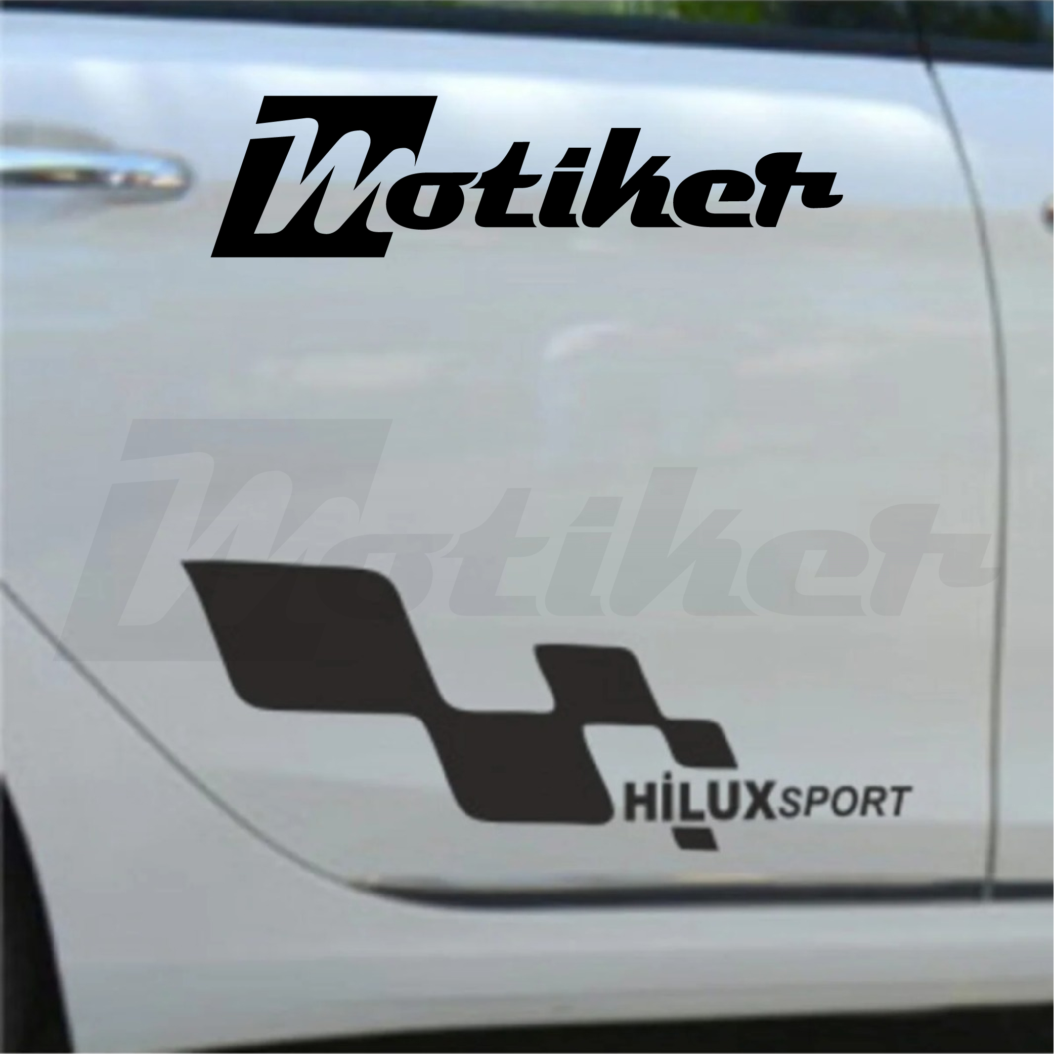 Toyota Hilüx Arka Yan Kapı Tasarımı Sticker Etiket Modeli