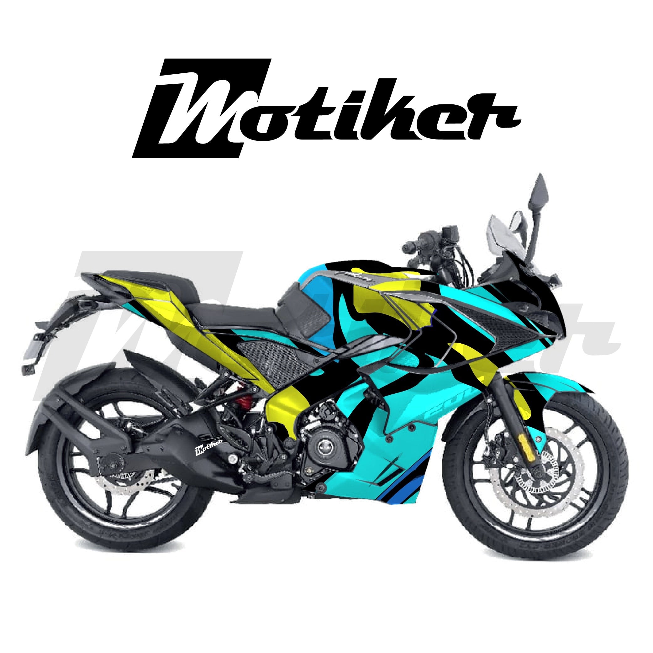 Bajaj RS200 Parçalı Kaplama Sticker Etiket Modeli Soyut Kamuflaj Desen 22 (MTK9383)