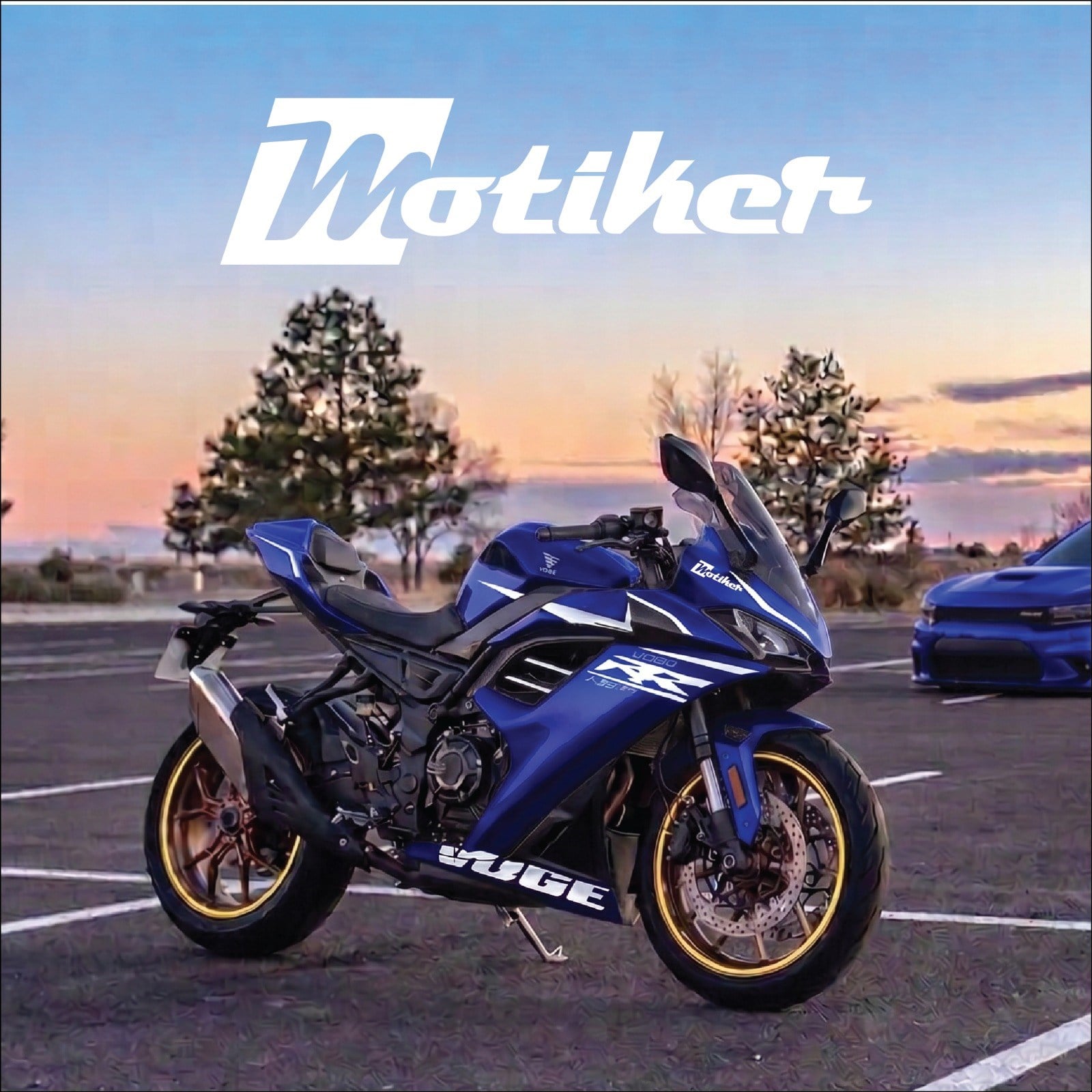VOGE 250RR Mavi Beyaz Parçalı Full Kaplama Sticker Etiket Modeli