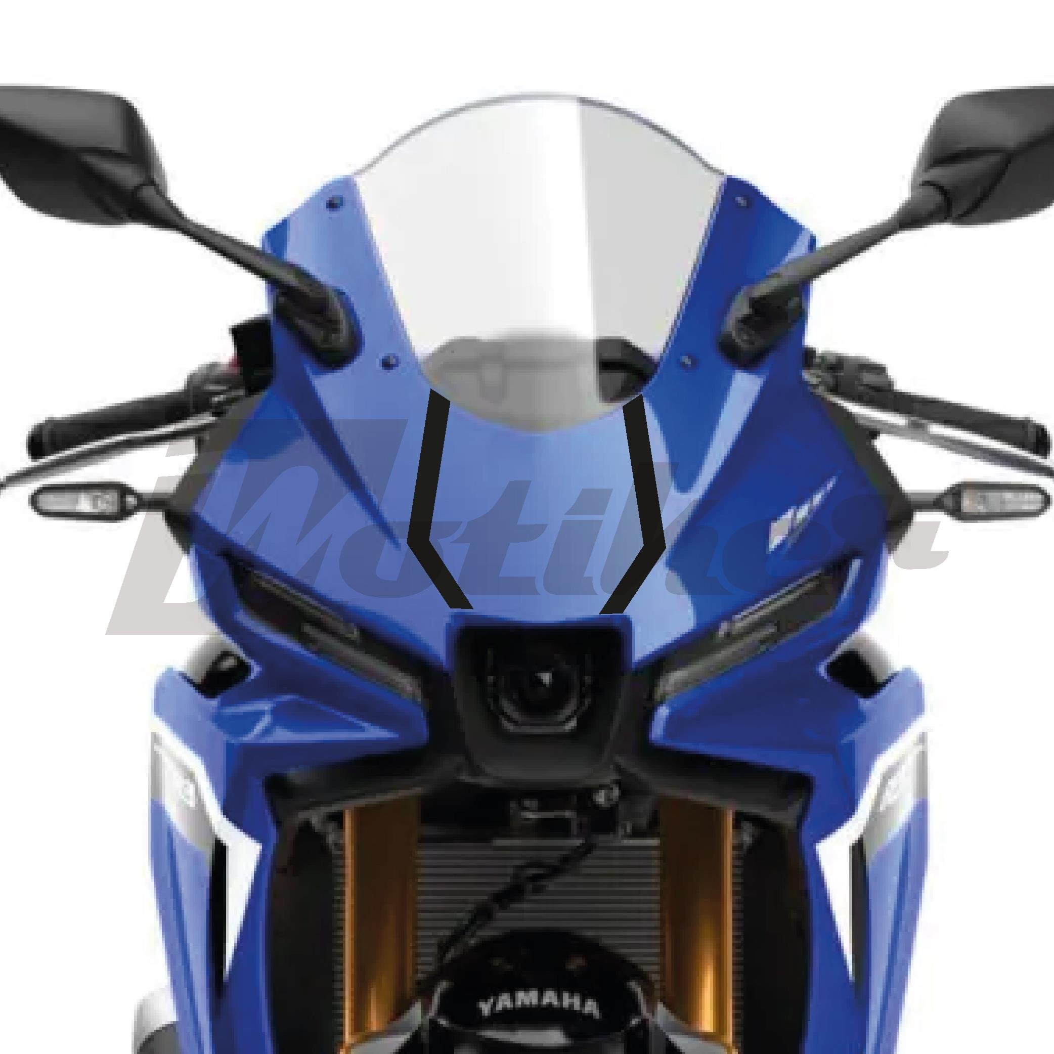 Yamaha YZF-R25 2025 Model Ön Kafa Stıcker Etiket Model 3 Siyah