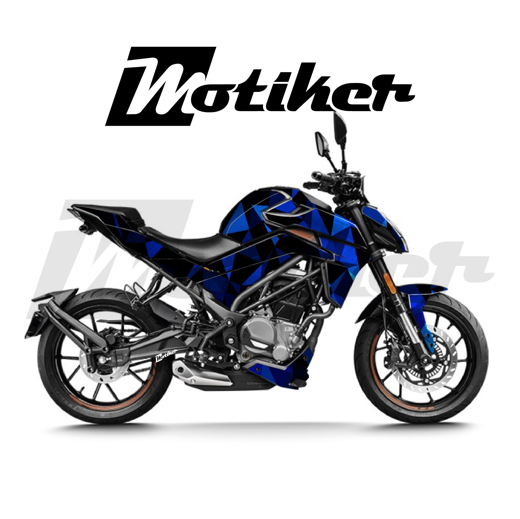 CFMOTO 250NK Parçalı Kaplama Sticker Etiket Modeli Poligon Desen 5 (MTK9366)