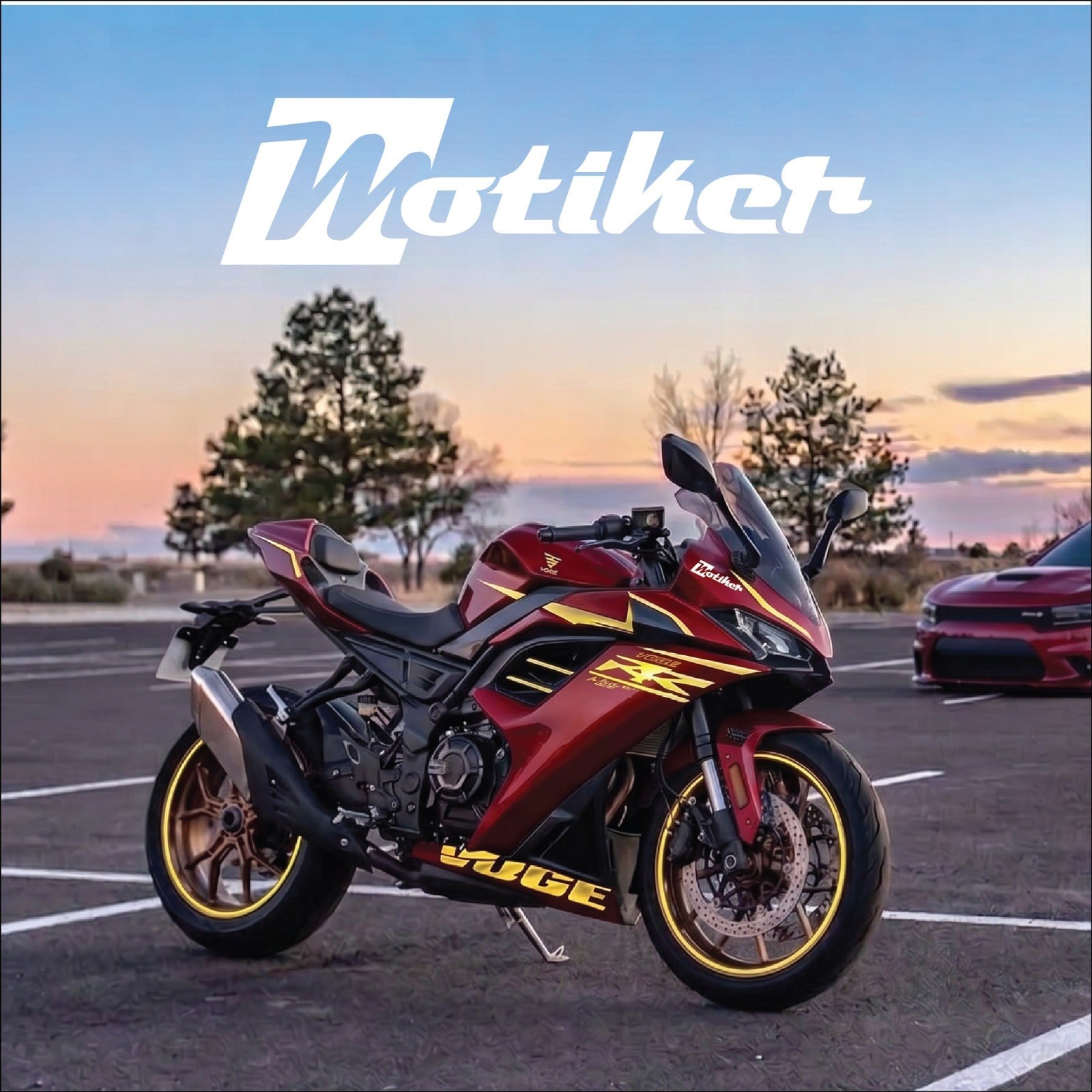 VOGE 250RR Kırmızı Sarı Parçalı Full Kaplama Sticker Etiket Modeli