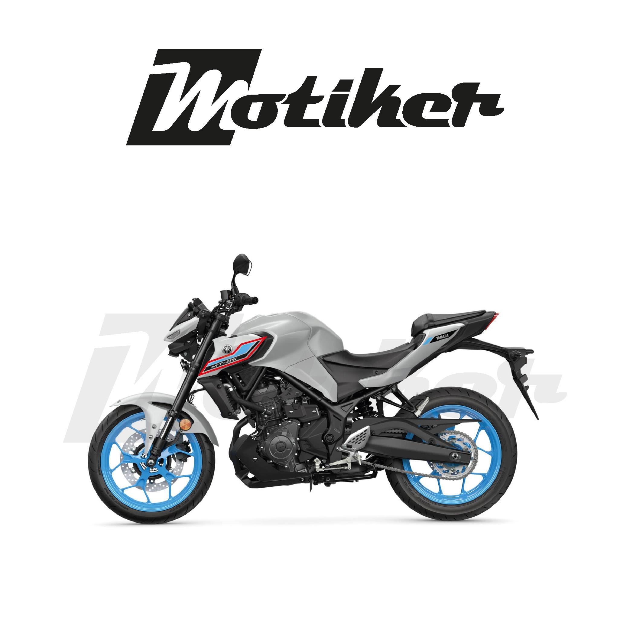 Yamaha MT-25 2025 Açık Mavi Yan Grenaj Sticker Sol Yan