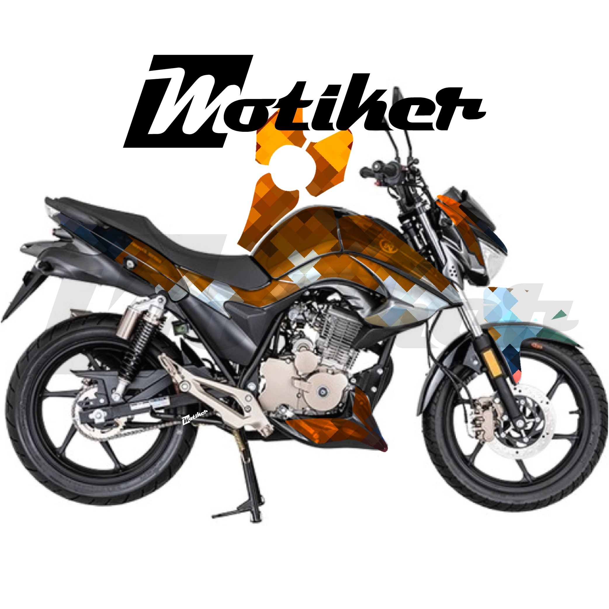 Mondial Drift L Parçalı Kaplama Sticker Etiket Modeli Piksel Mozaik Desen 25 (MTK9386)