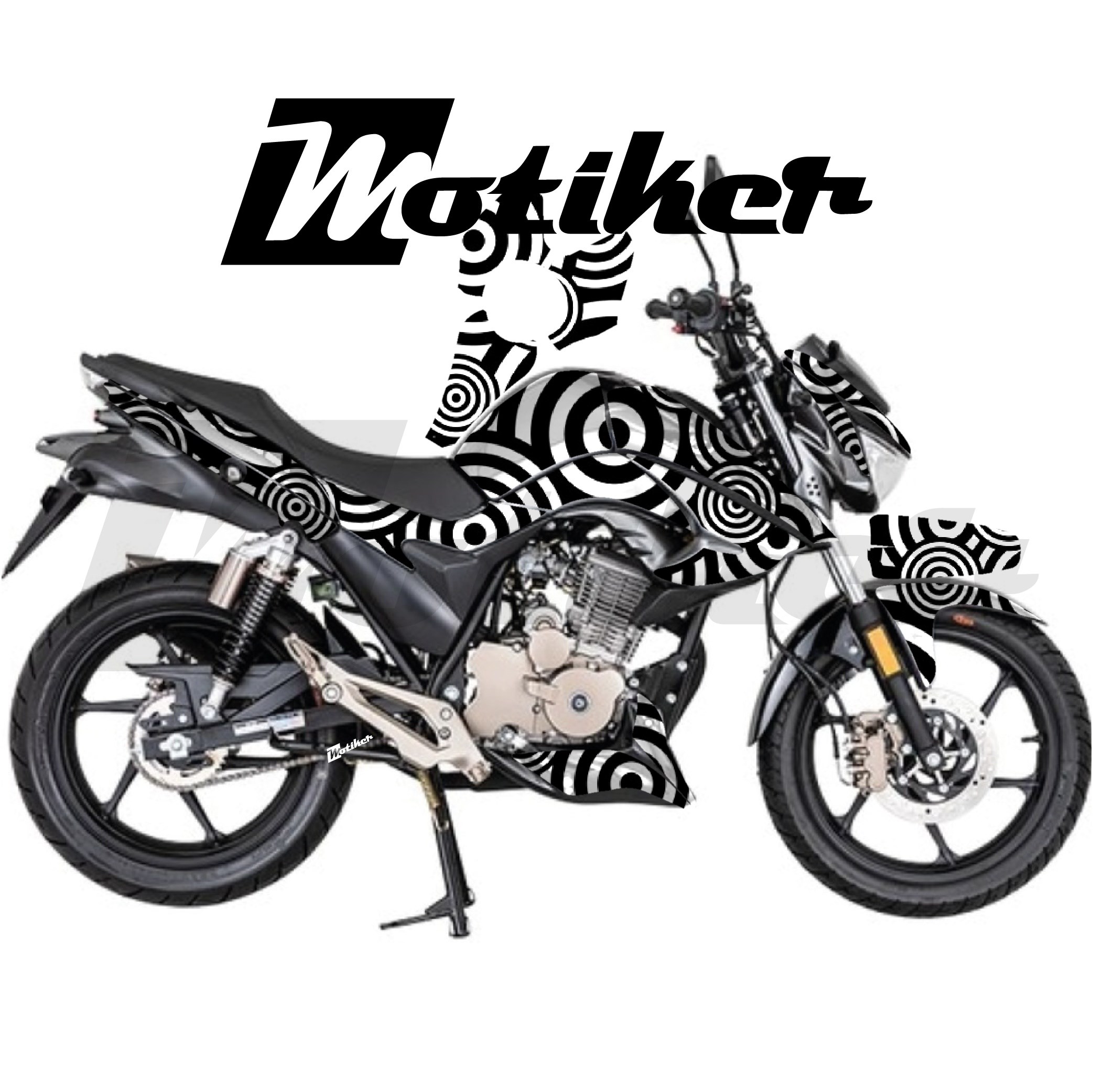 Mondial Drift L Parçalı Kaplama Sticker Etiket Modeli Dairesel Motif Desen 21 (MTK9382)