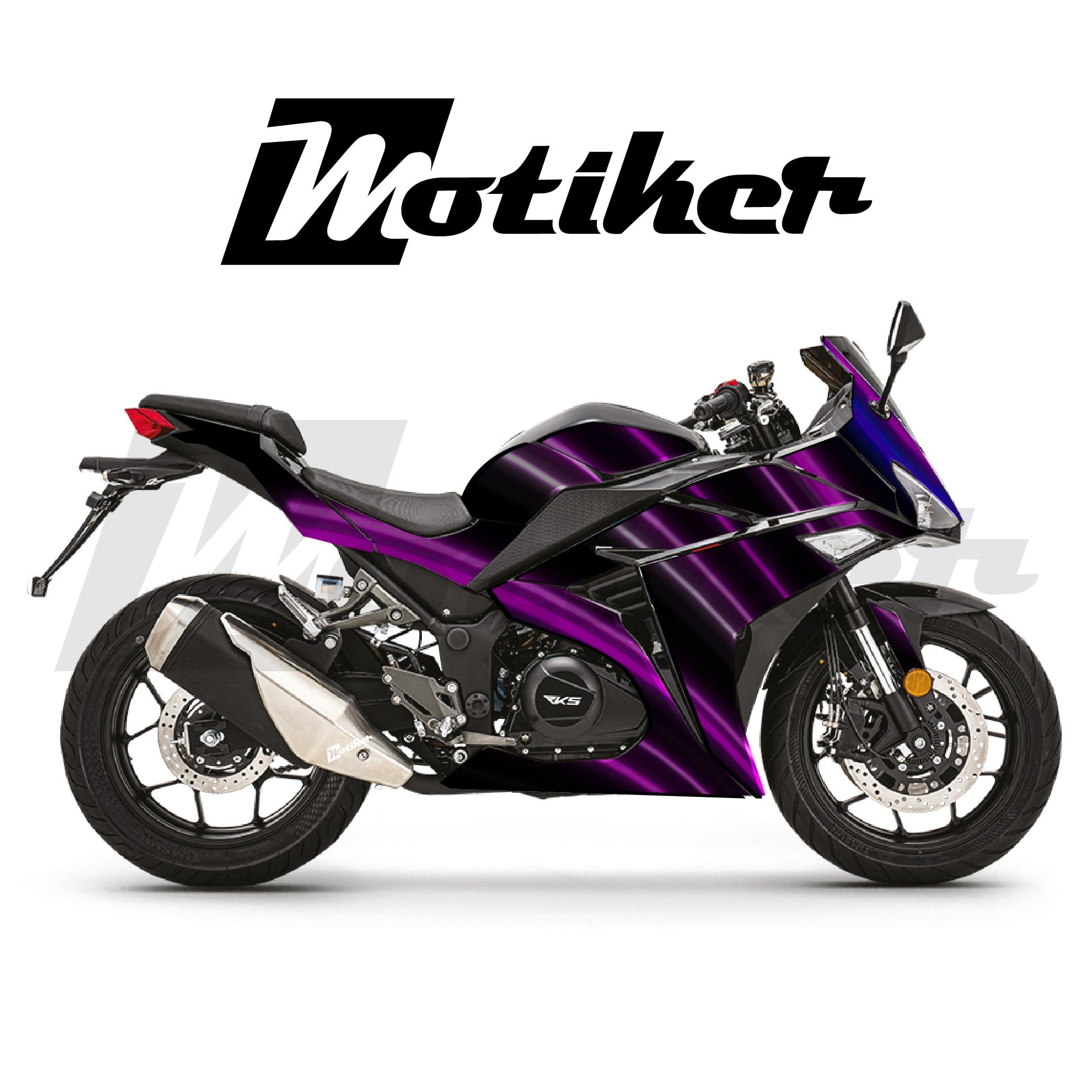 RKS R250 Parçalı Kaplama Sticker Etiket Modeli Işıklı Dalgalar Desen 24 (MTK9385)