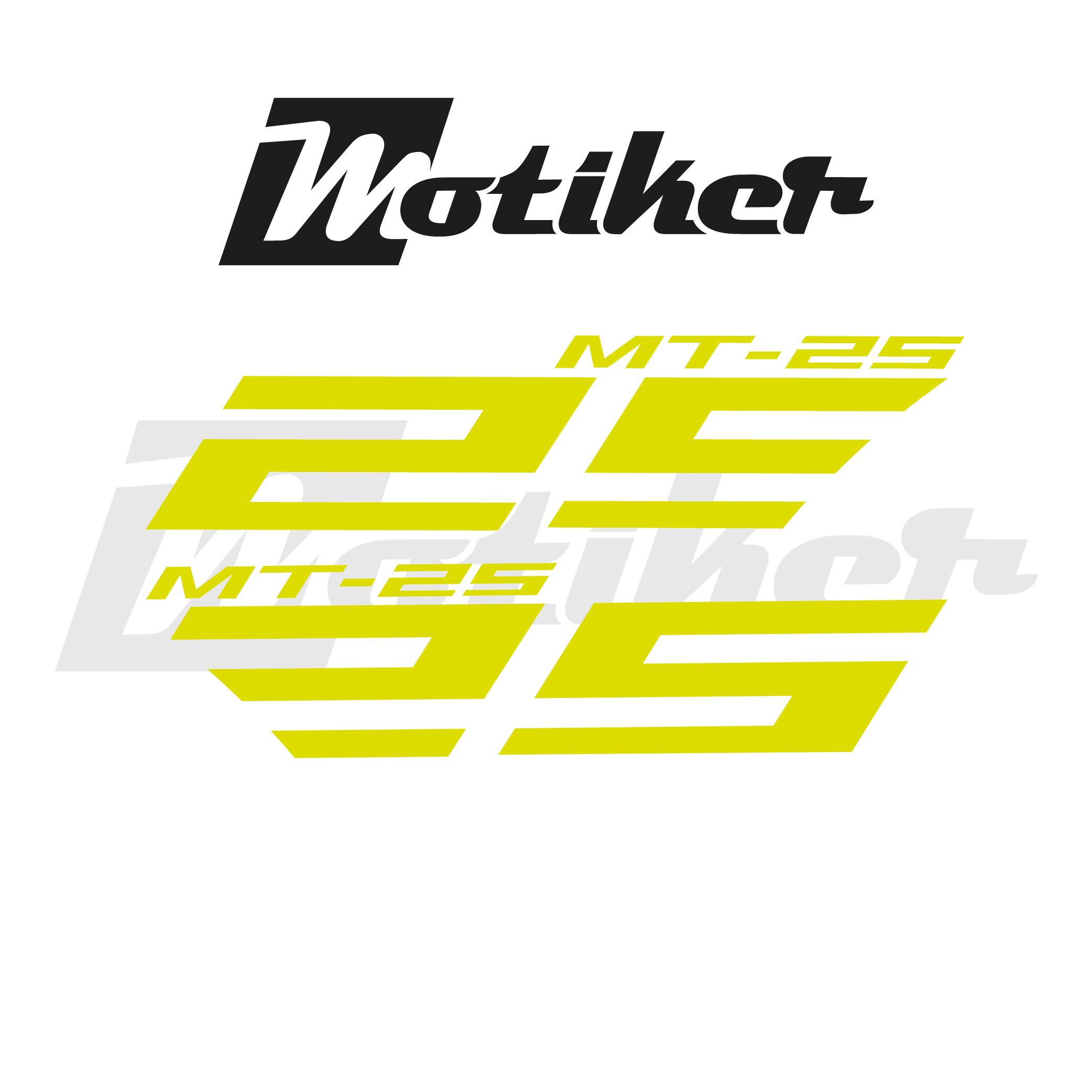 Yamaha MT25 Neon Sarı Yan Grenaj 25 Yazı Tasarımı Sticker Etiket Modeli  