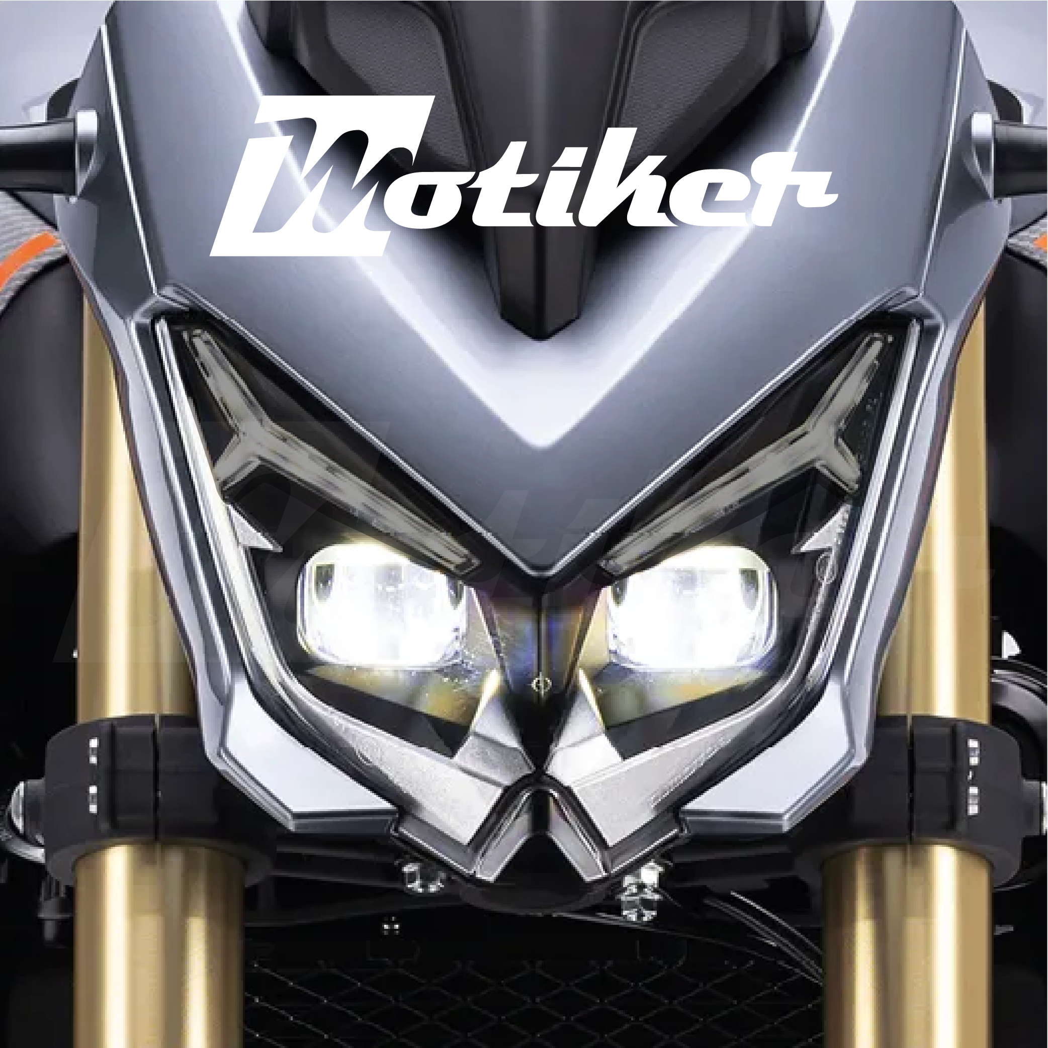 RKS QJ SRK125S Far Üstü Kaş Tasarım Siyah Şeffaf Sticker Etiket Modeli