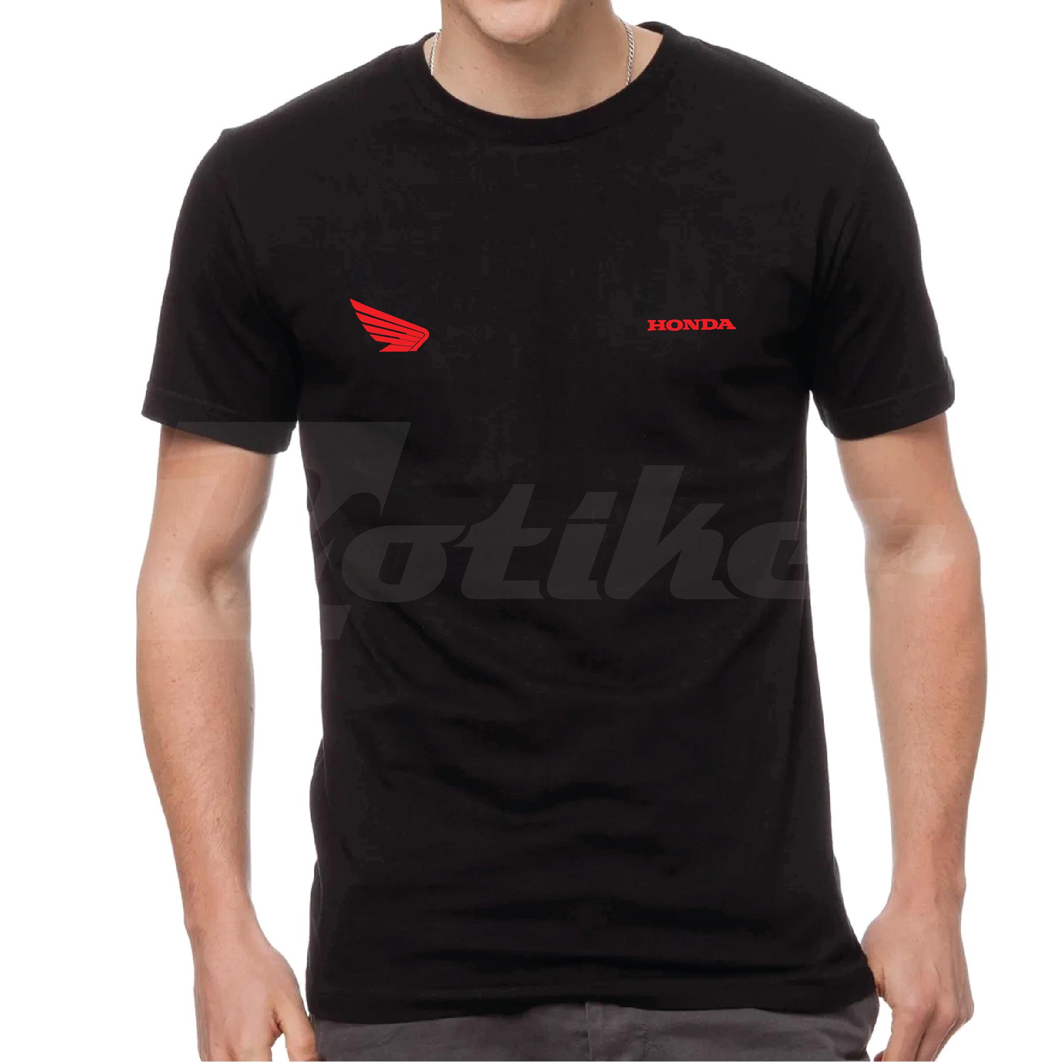 Honda Kırmızı Logolu Siyah T-Shirt Tasarım Modeli