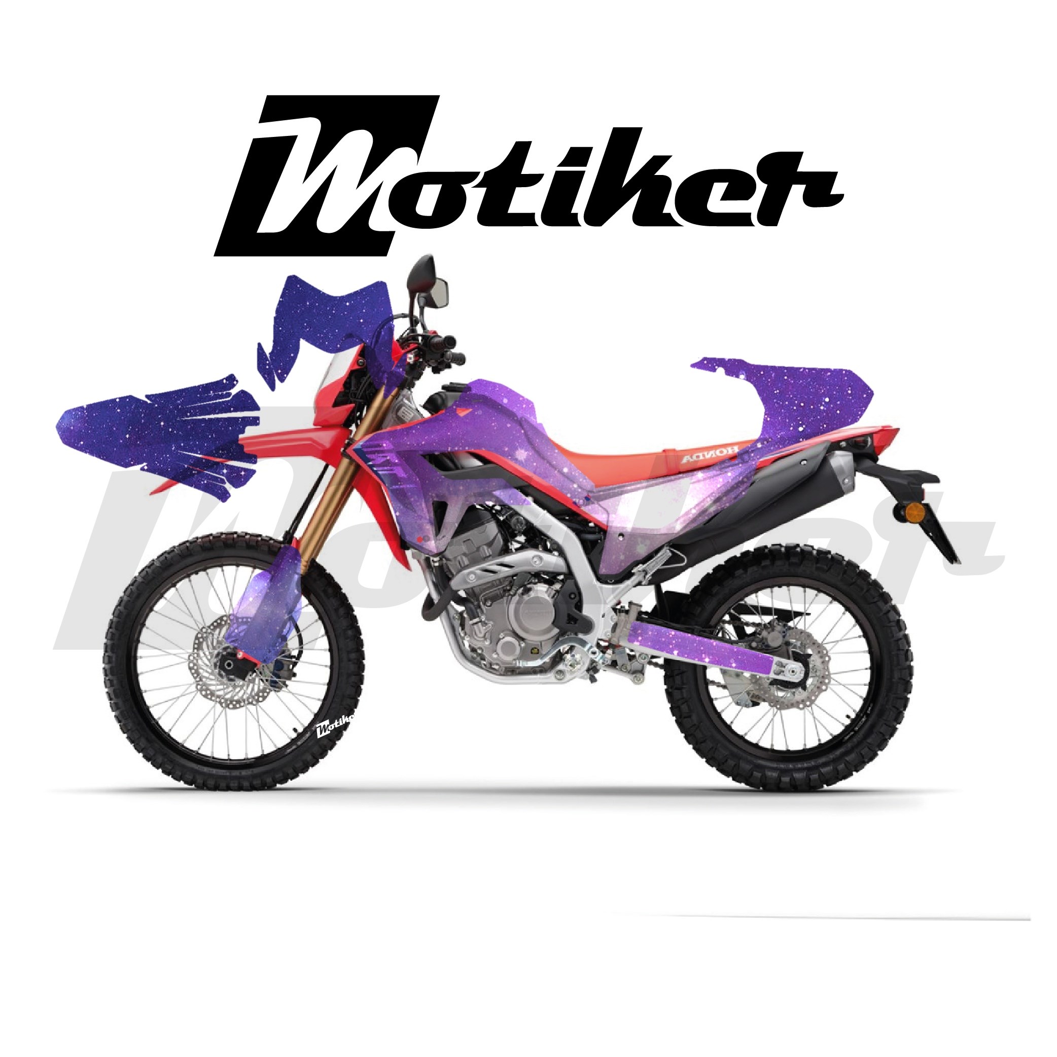 Honda CRF250L Parçalı Kaplama Sticker Etiket Modeli Galaksi Desen 3 (MTK9364)