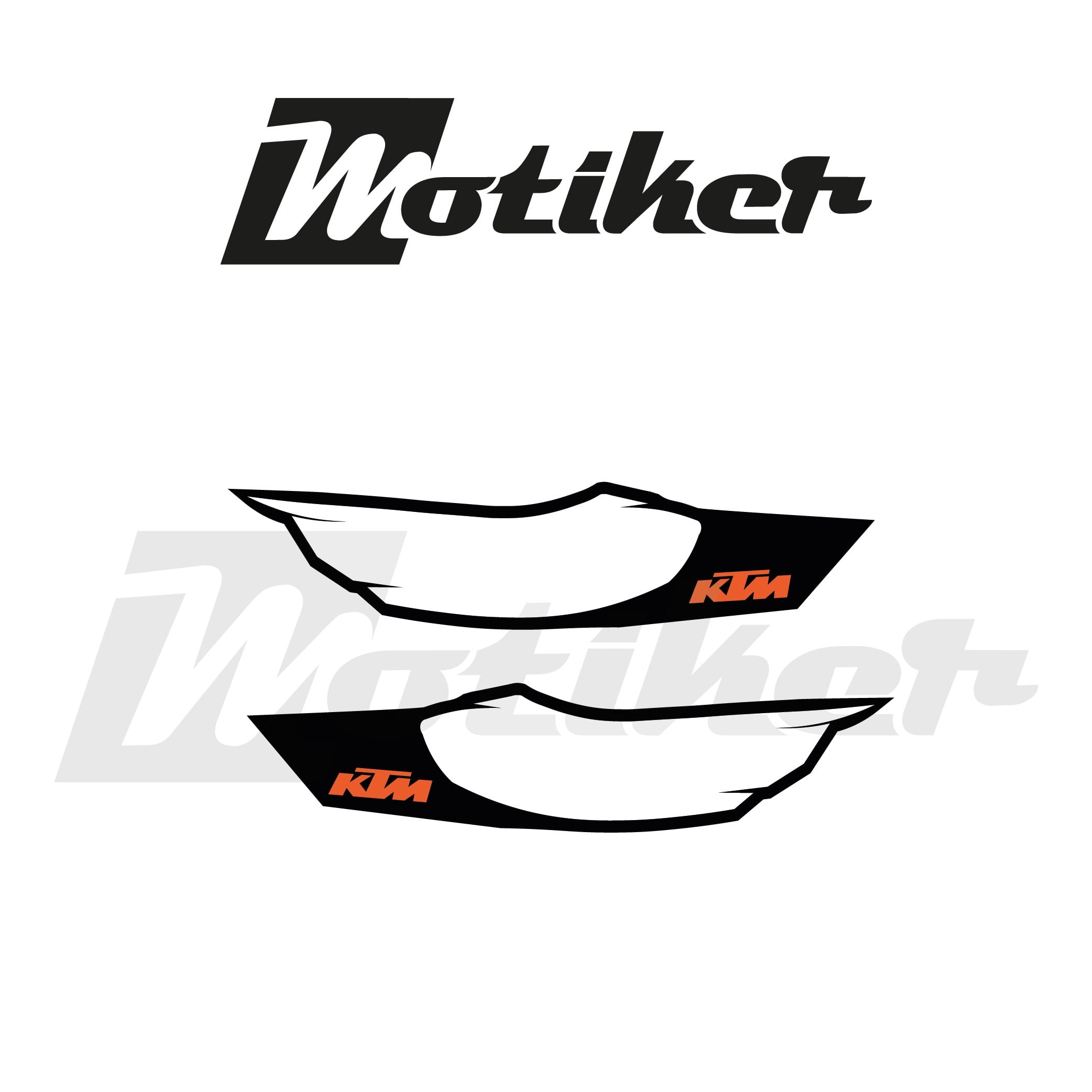 KTM Duke 200 Arka Kuyruk Üstü Sticker Etiket Modeli , Turuncu Motor