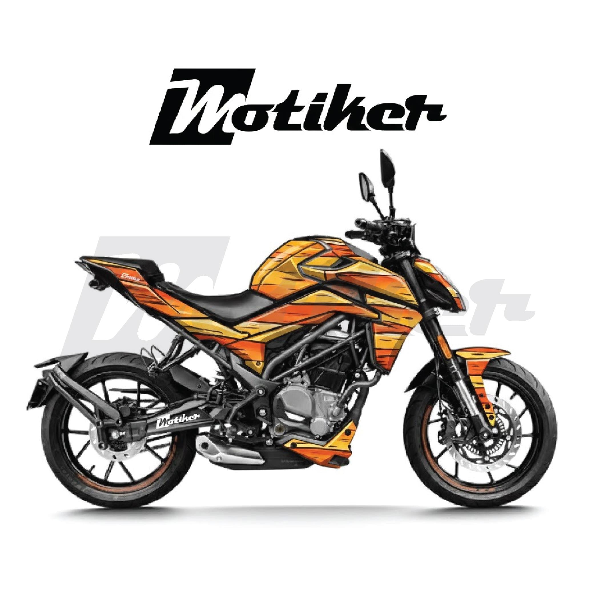CFMOTO 250NK Airbrush Turuncu Carton Tasarım Sticker Etiket Modeli
