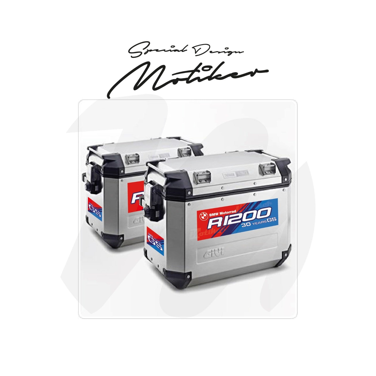 Givi Sağ Sol Yan Çanta BMW R1200 Tasarımı Sticker Etiket Modeli