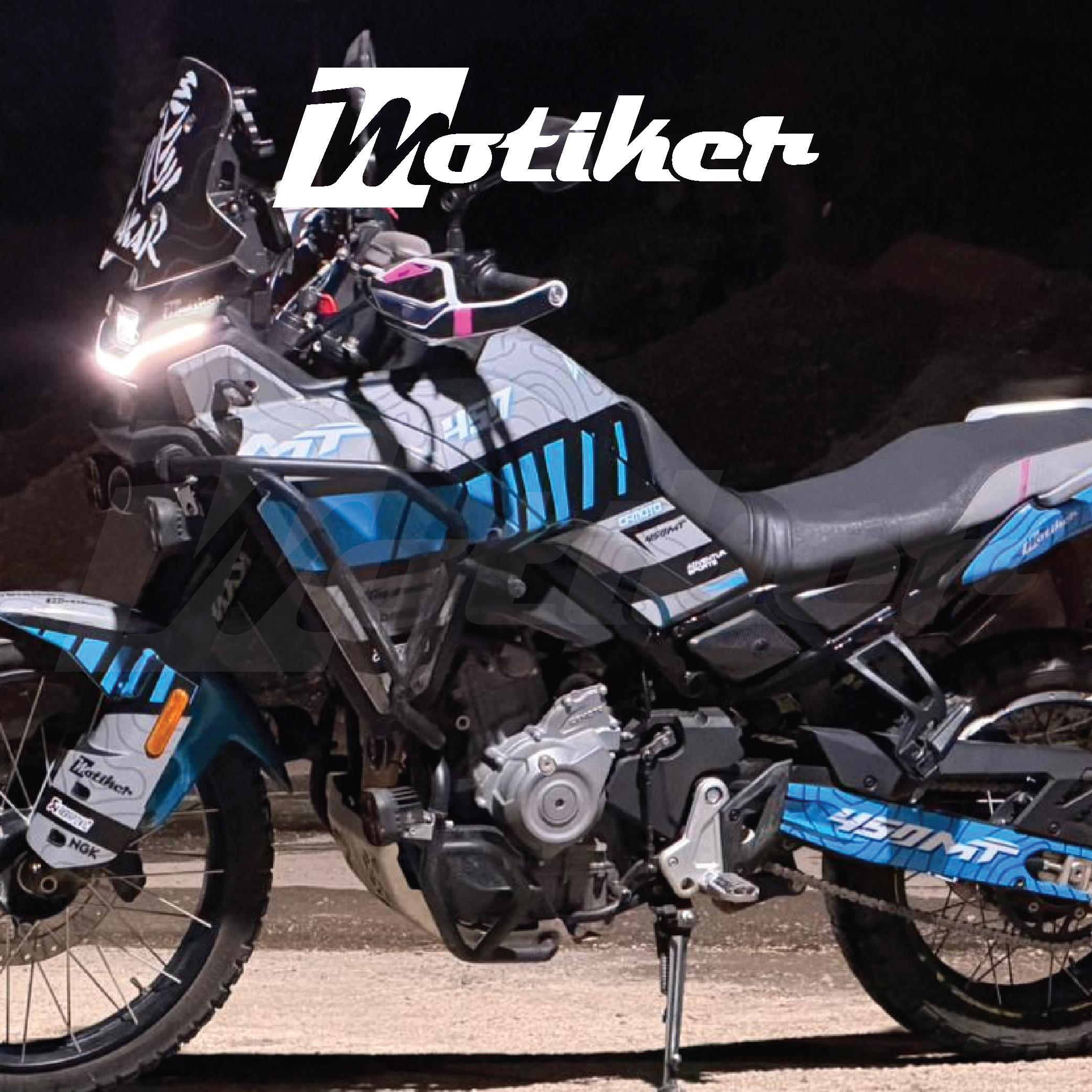CFMOTO 450 MT Trophy Parçalı Kaplama Mavi Sticker Etiket Modeli 
